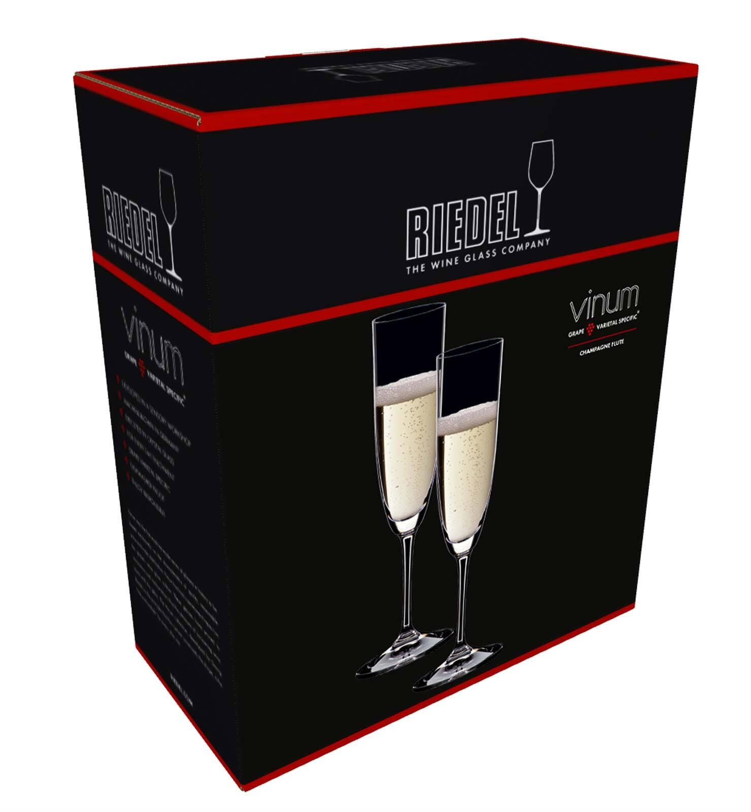 RIEDEL THE WINE GLASS COMPANY Champagnerglas »Champagner-Flöten Vinum 160 ml 2er Set transparent« Spülmaschinenfest