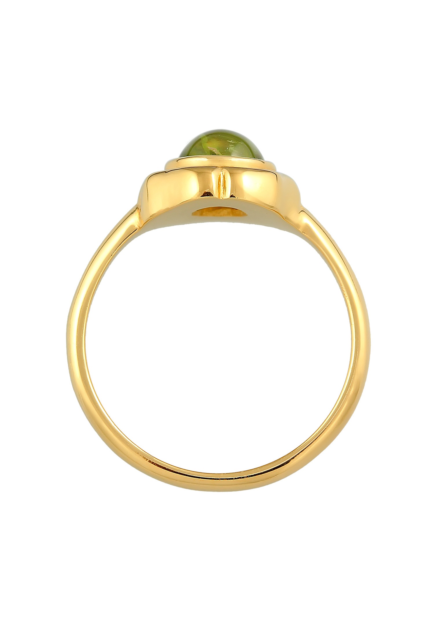 Elli Premium Silberring »Ring Peridot Cabochon Grün Klassik 925 Silber«