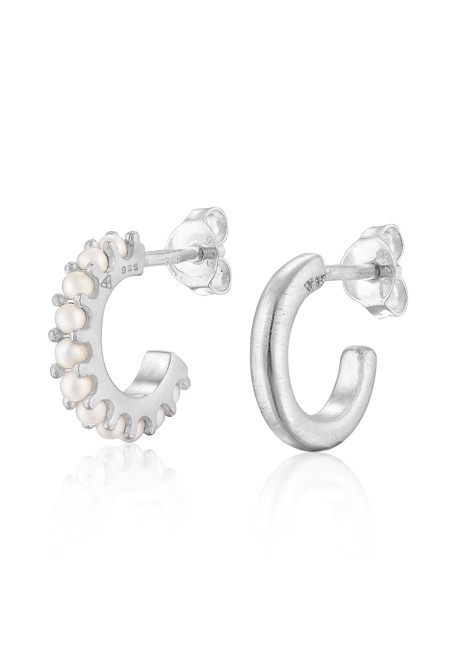 HAZE & GLORY Paar Ohrstecker »Ohrringe Männer Creolen Single Set 925 Silber«