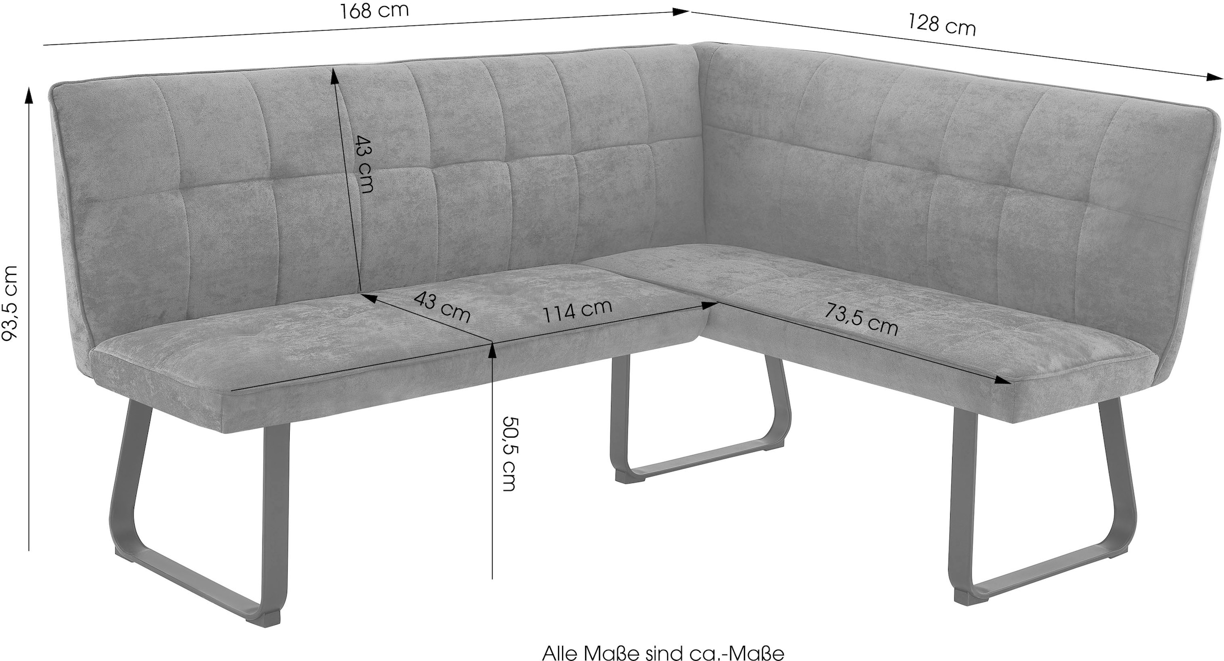 byLIVING Eckbank »Talea Küchenbank« 1 Stk. tlg. Komortable Nosaqfederung und gemütlicher Stoffbezug mit Farbauswahl