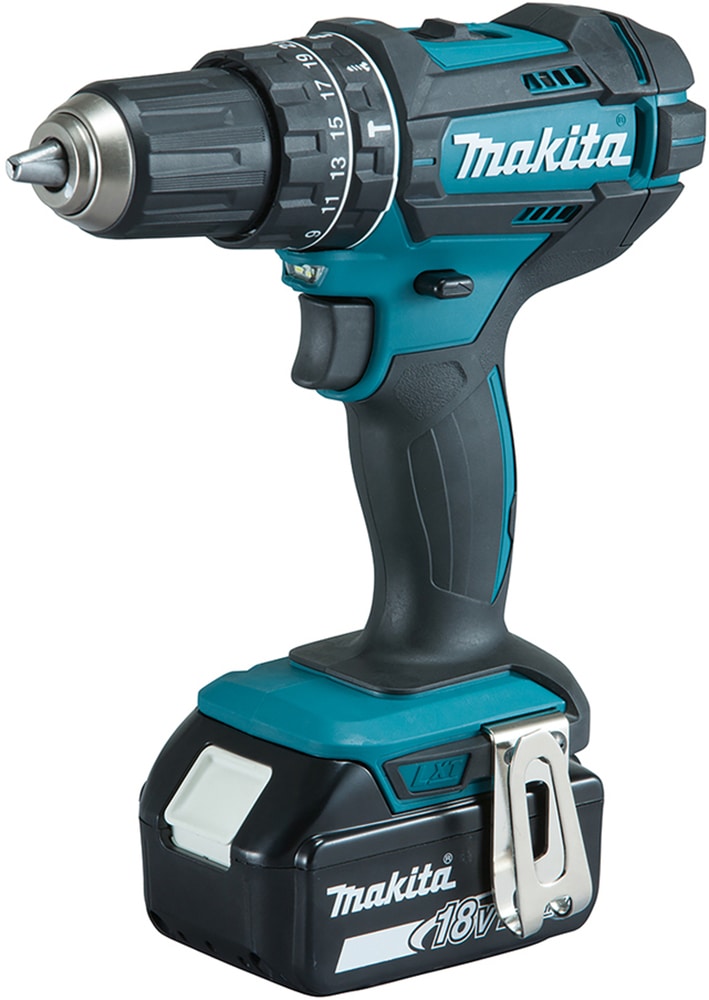 Makita Akku-Schlagbohrschrauber »DHP482RFX9«, 18V • 62 Nm, inkl. 2xAkkus 18V/3Ah/Ladegerät, Zubehör und Koffer