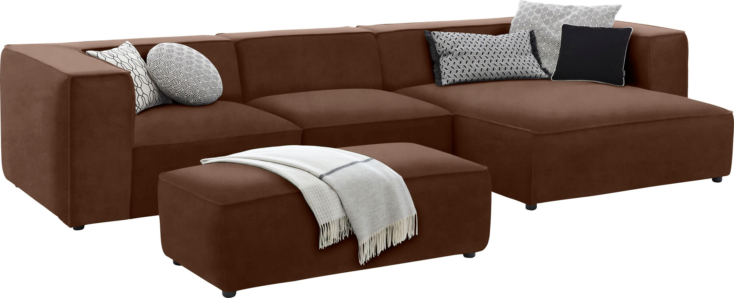 W.SCHILLIG Hocker »around-the-block«, mit eleganter Biese