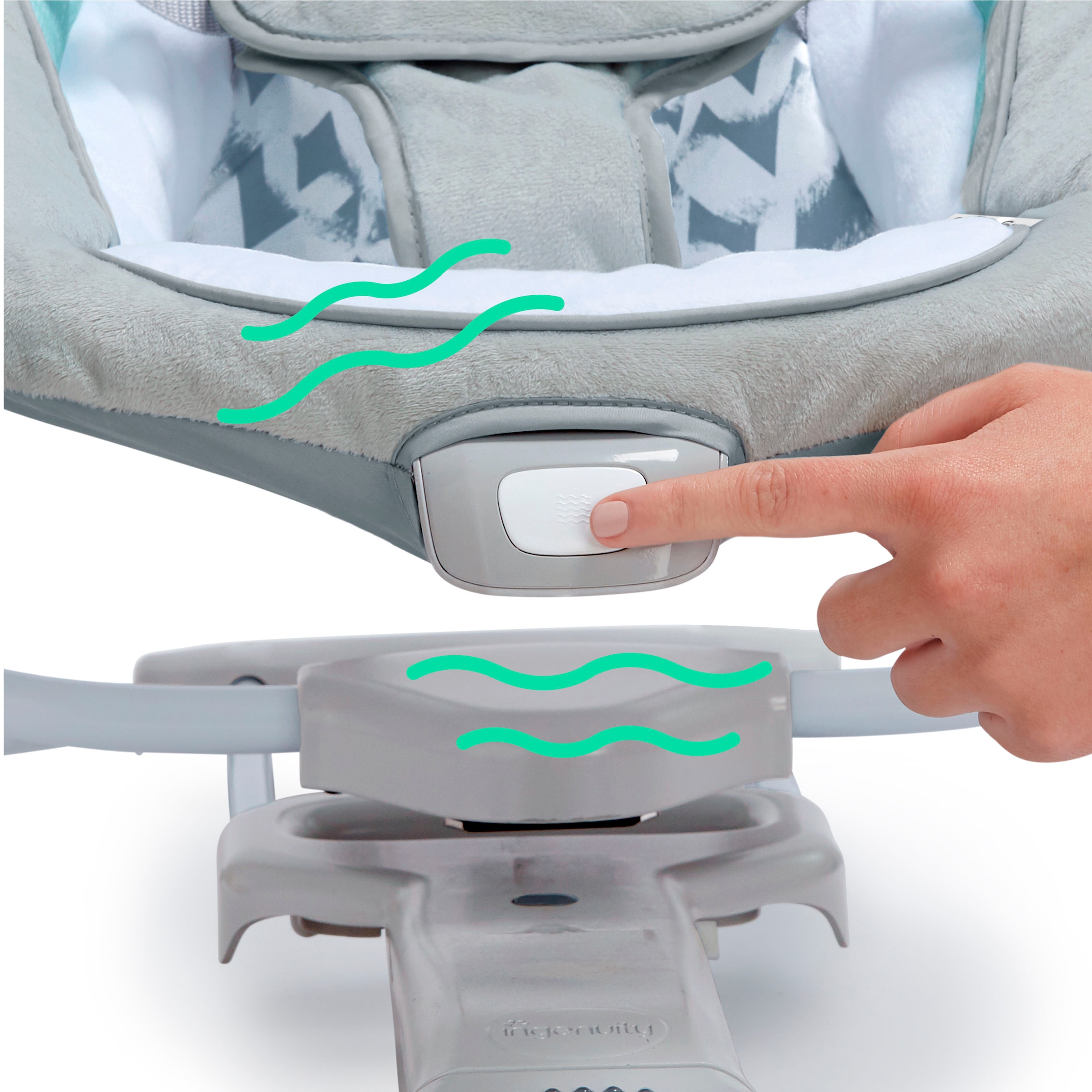 ingenuity Babyschaukel »ConvertMe Swing-2-Seat Portable Swing - Raylan« mit automatischer Schaukelfunktion und Sound-Effekt