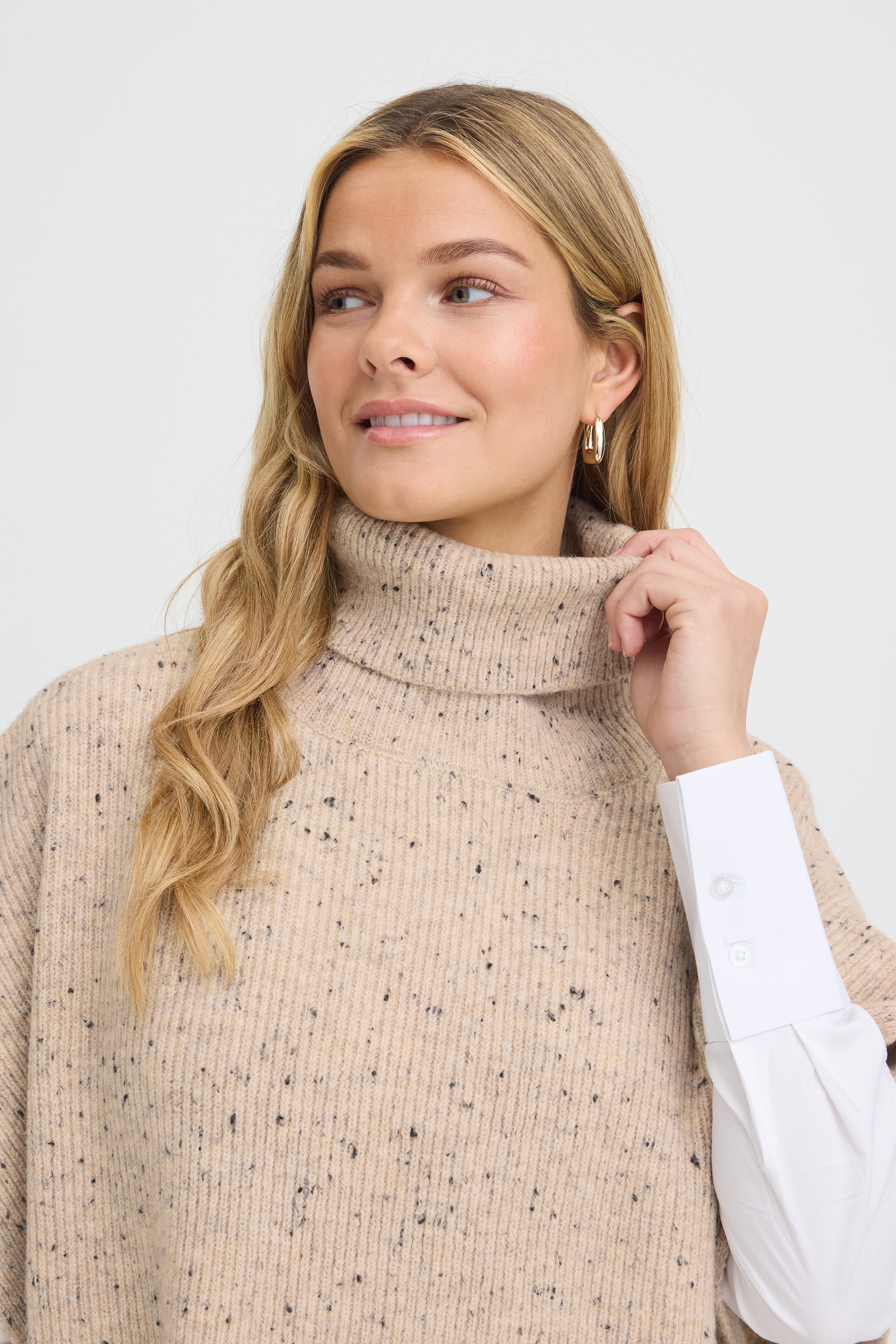 fransa Strickponcho »Damen Poncho FRNANNA«