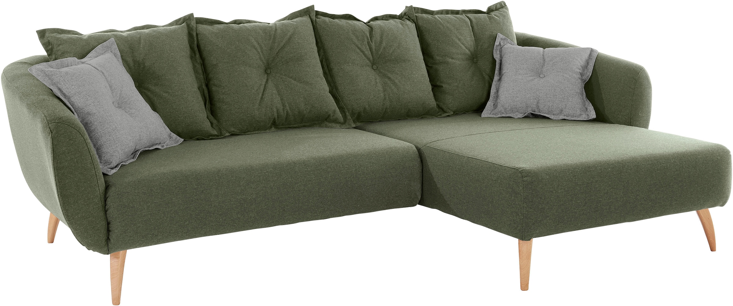 Home affaire Ecksofa »Baggio formschöne Polsterecke, bequem, Breite 277cm, L-Form« Zierkissen inklusive