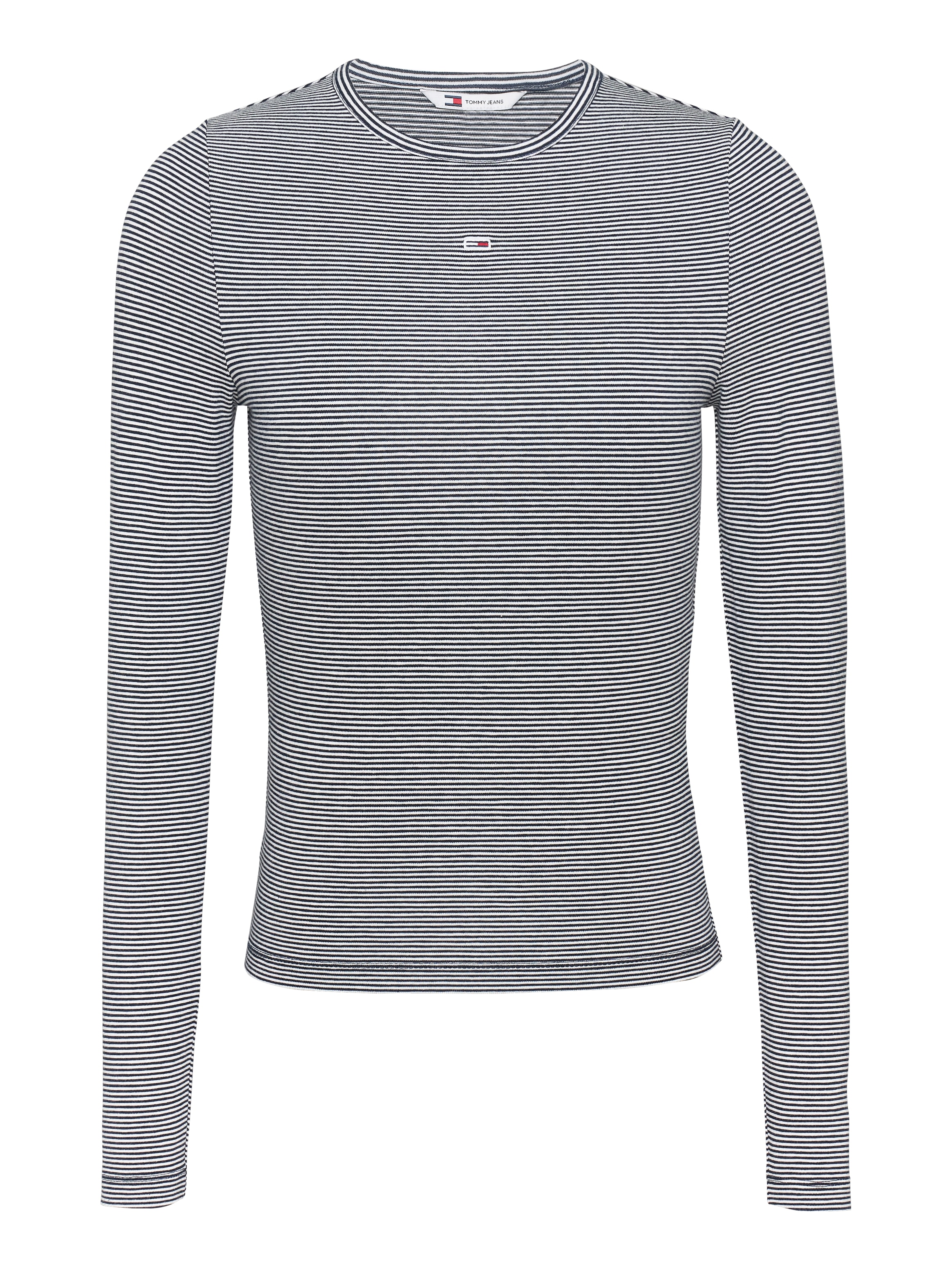 Tommy Jeans Langarmshirt »TJW SLIM STRIPE ESSENTIAL RIB LS«, in Rippenoptik, Streifendessin
