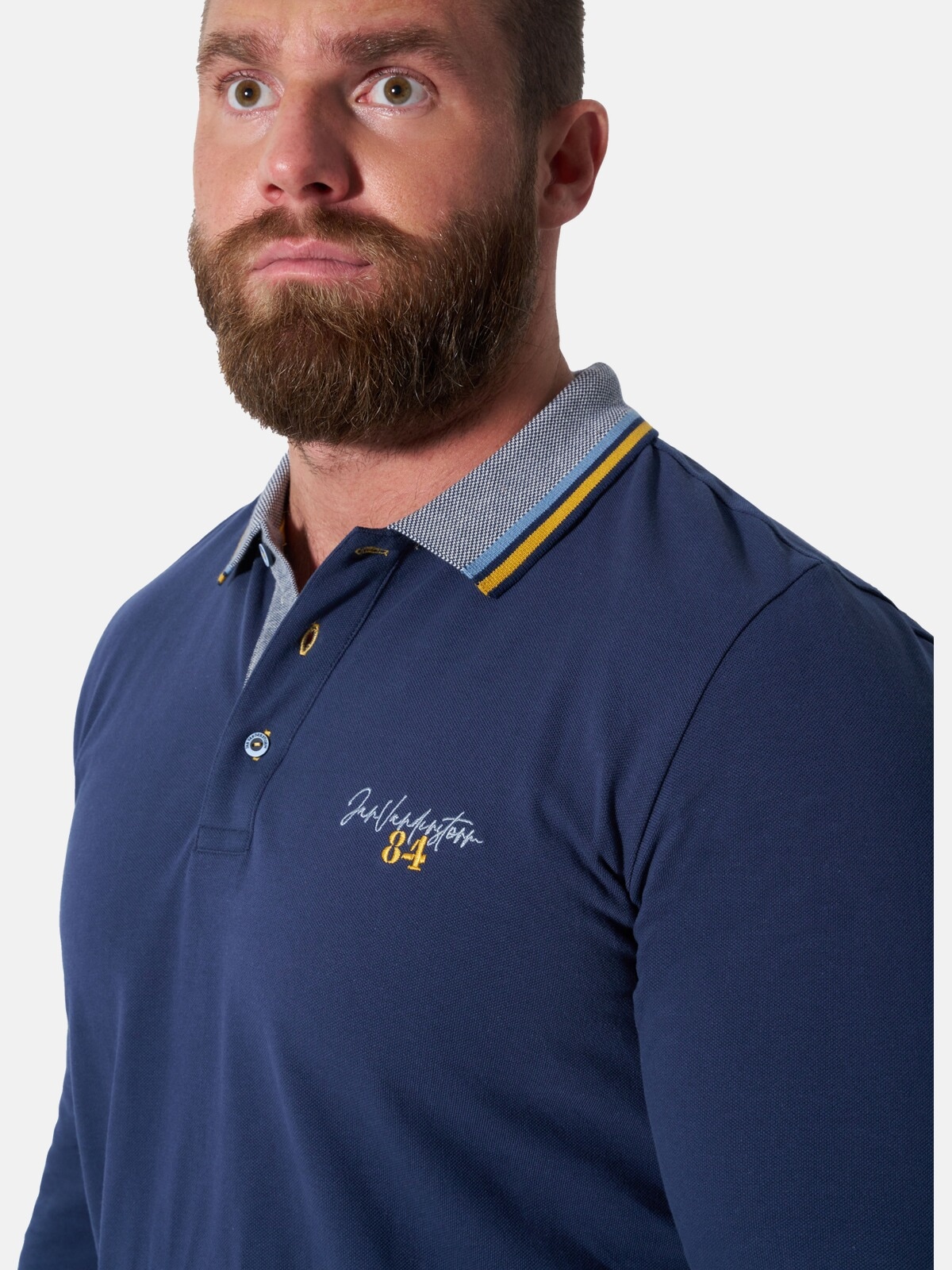 Jan Vanderstorm Langarm-Poloshirt »Doppelpack Langarm-Poloshirt STEY«