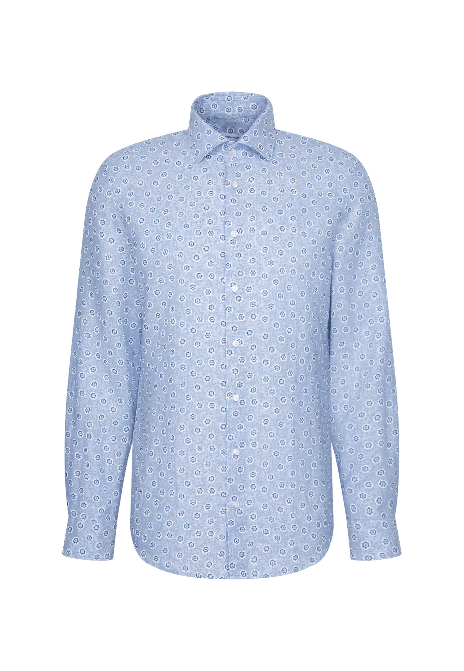 seidensticker Leinenhemd »Schwarze Rose« Shaped 1/1 Kentkragen Druck