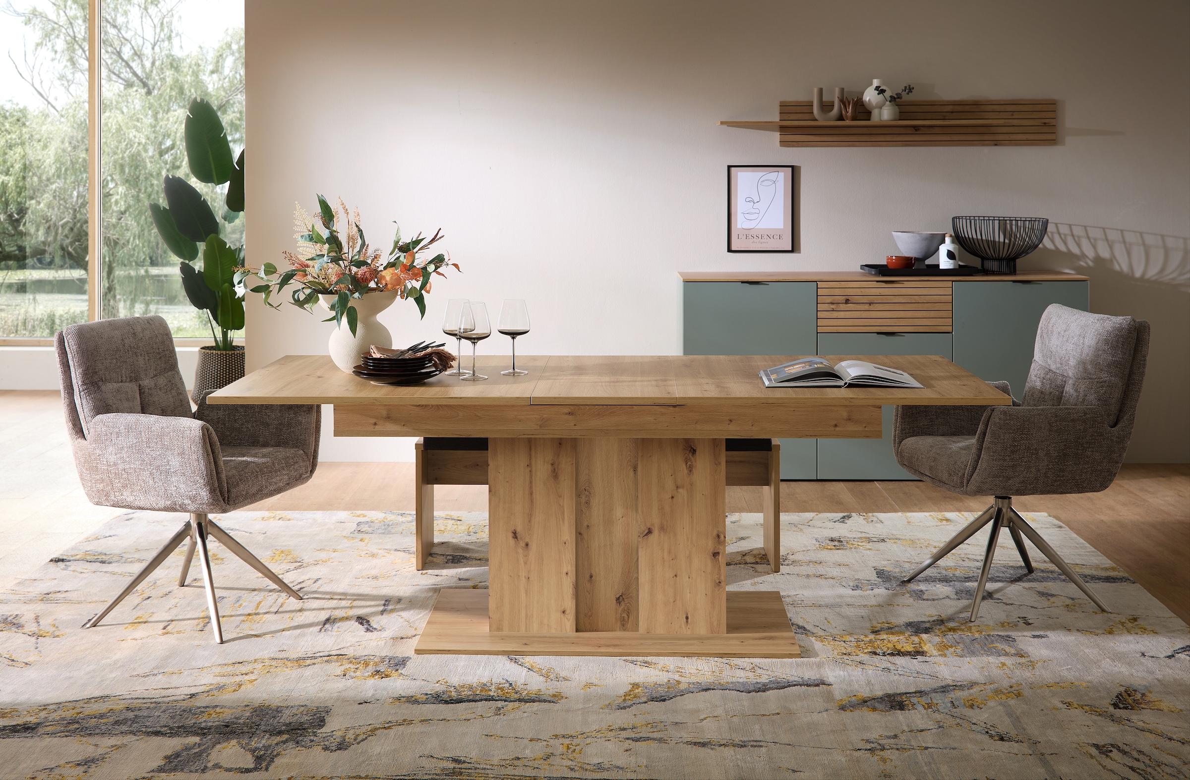 Innostyle Sideboard »INA Sideboard, 180 x 90 x 45 cm (B/H/T)« 1 Stk. tlg. 3 türig, Schublade, Softclose