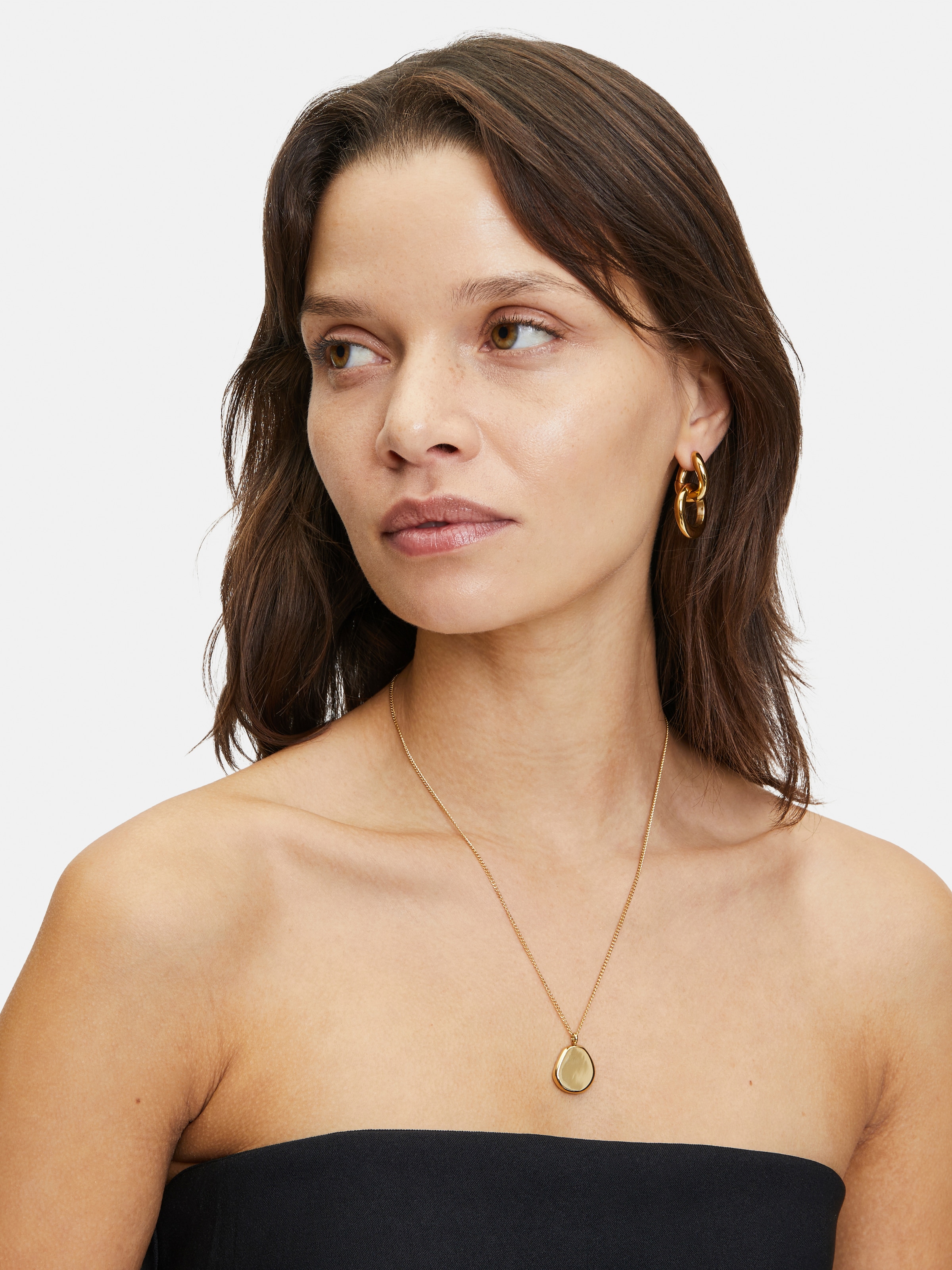 Liebeskind Berlin Paar Creolen »Schmuck Geschenk Edelstahl Ohrringe The Organic« Einhänger abnehmbar