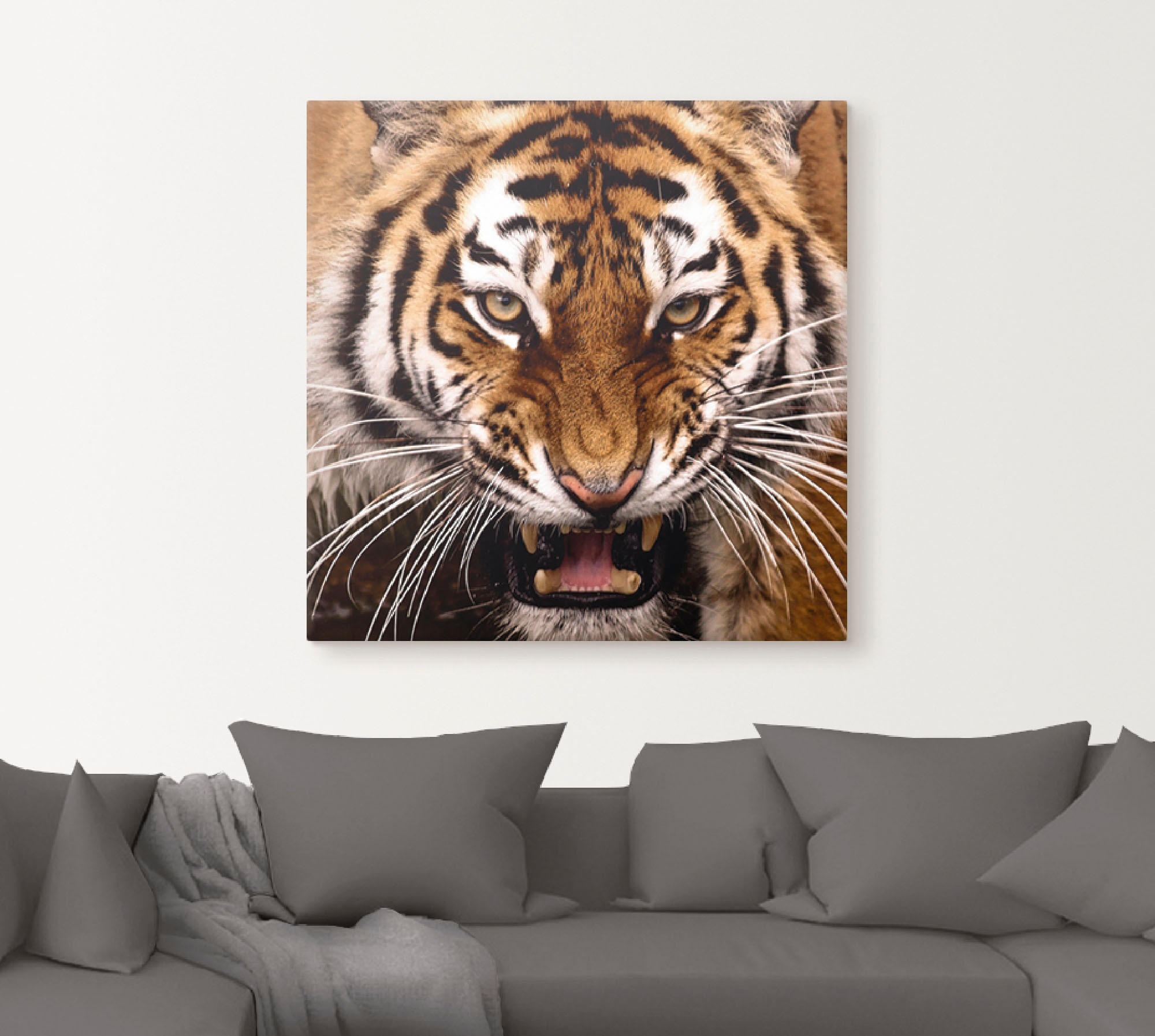 Artland Wandbild »Tiger Kopf«, Wildtiere, (1 St.), als Leinwandbild, Wandaufkleber in verschied. Größen