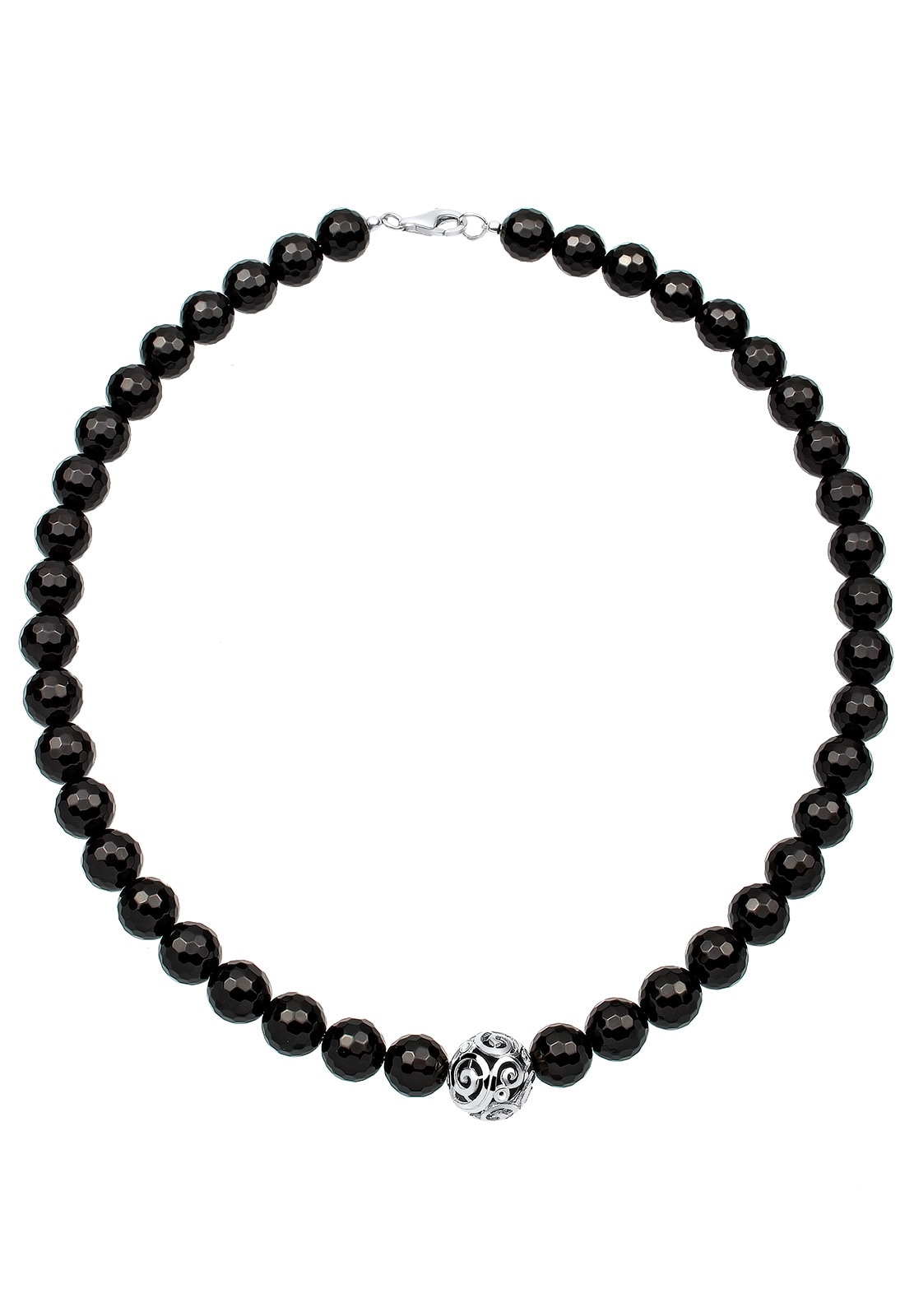 Elli Silberkette »Halskette Ornament Onyx Schwarz 925 Sterling Silber«