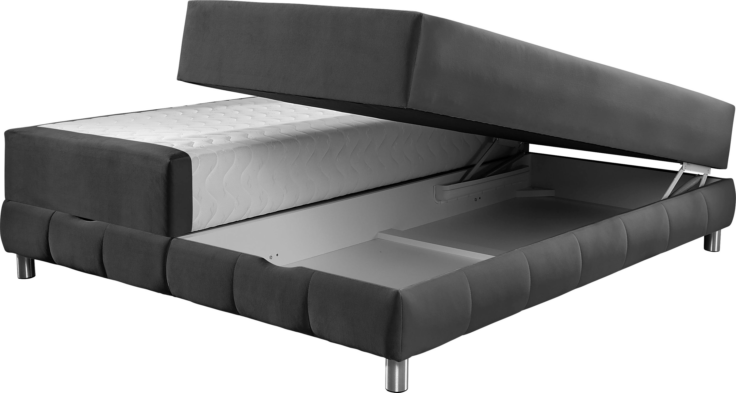 Home affaire Boxspringbett »Vaasa« für Dachschrägen geeignet, inkl. Bettkasten und Topper