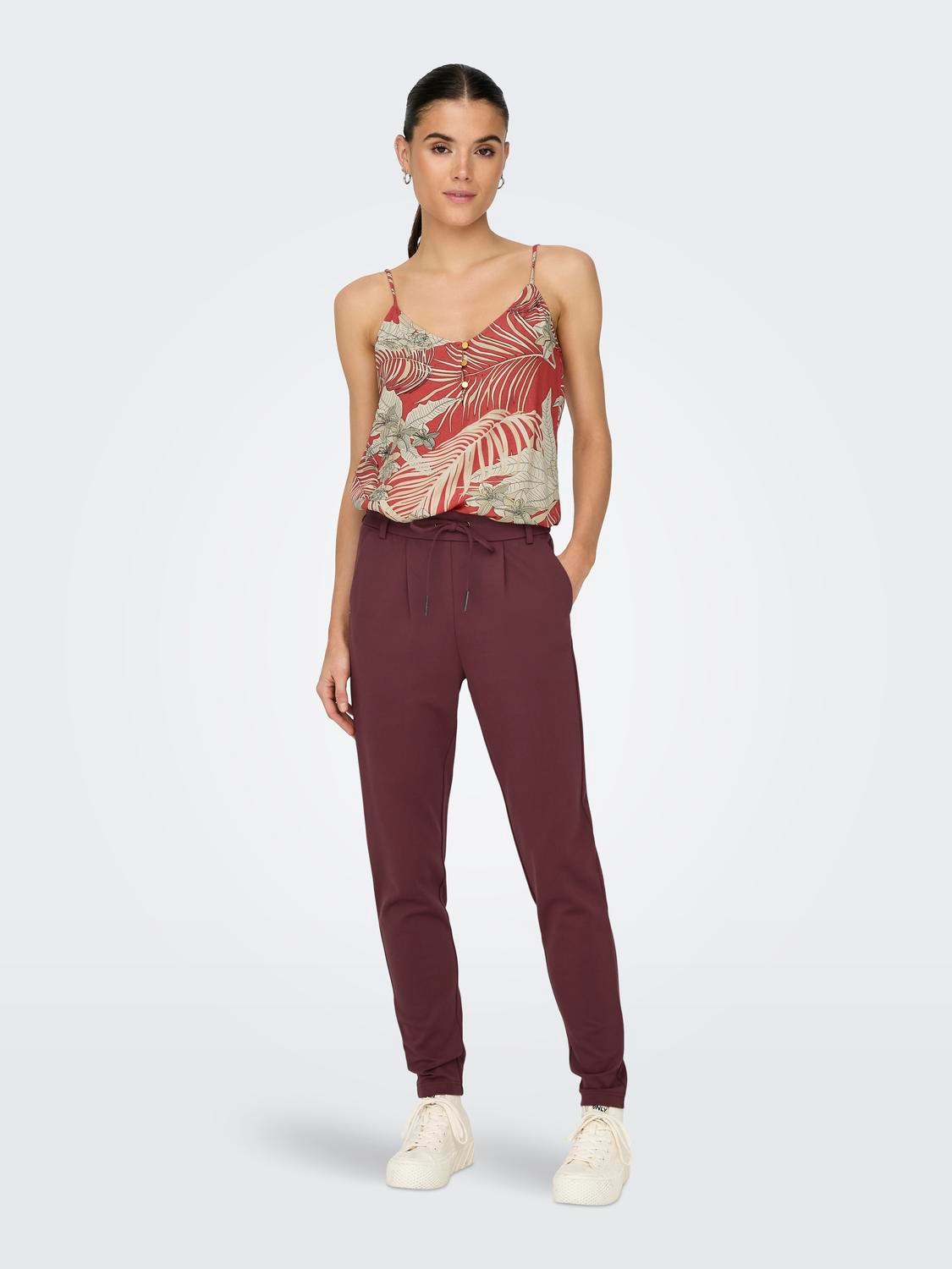 ONLY Jogger Pants »ONLPOPTRASH LIFE EASY COL PANT PNT NOOS«, bequeme Form mit elastischem Bund und Kordelzug