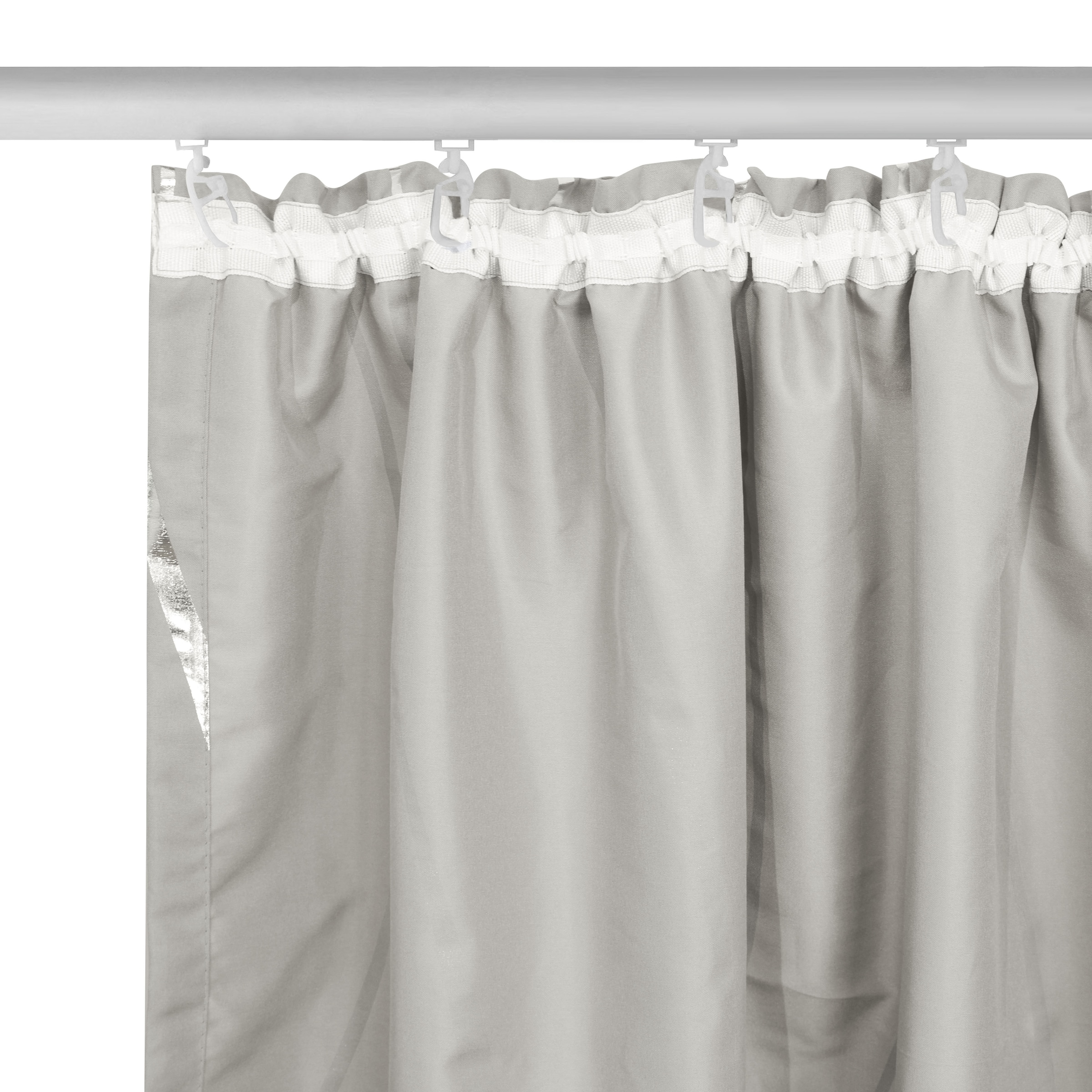 OTTO home Gardine »Quinnton« Kräuselband 2 Stk. tlg. Metallic‑Akzenten, Kräuselband, schöner Stoff, mittelleicht