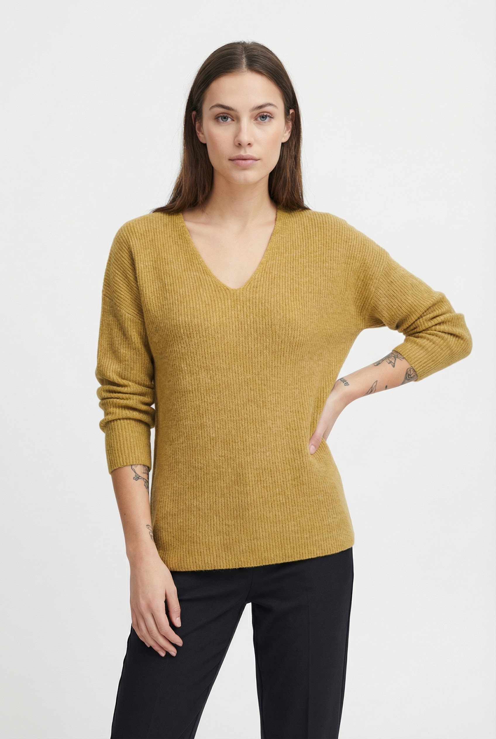 ONLY V-Ausschnitt-Pullover »ONLCAMILLA V-NECK L/S PULLOVER KNT NOOS« Materialmix, regular fit