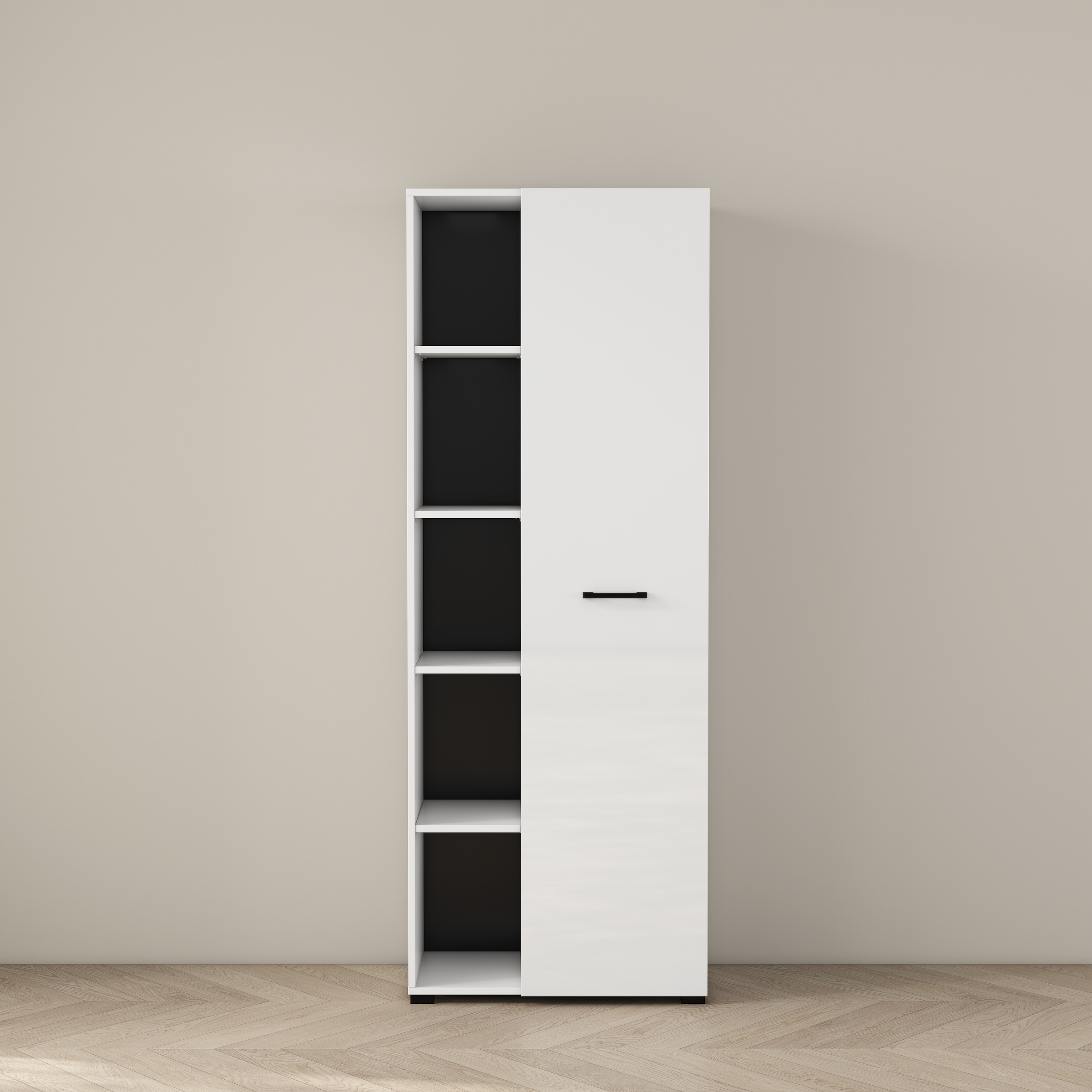 OTTO home Aktenschrank »Moid, moderner Mehrzweckschrank,« Maße: 64,5x41,5x175 cm, 5 Fächer mit viel Stauraum