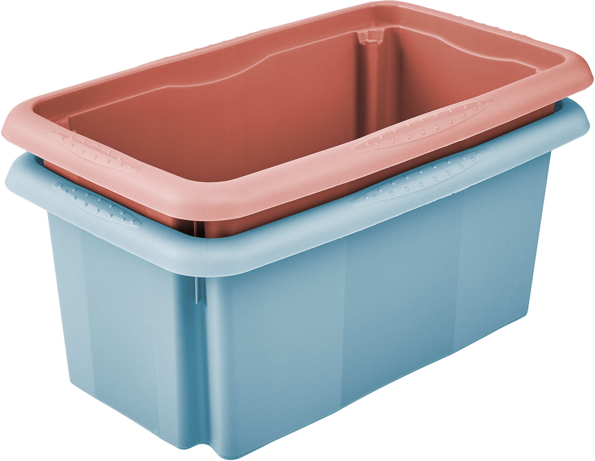 keeeper Aufbewahrungsbox »Emil, 4er Set, 7 L, 35 x 20,5 x 15 cm« ineinander und aufeinander stapelbar