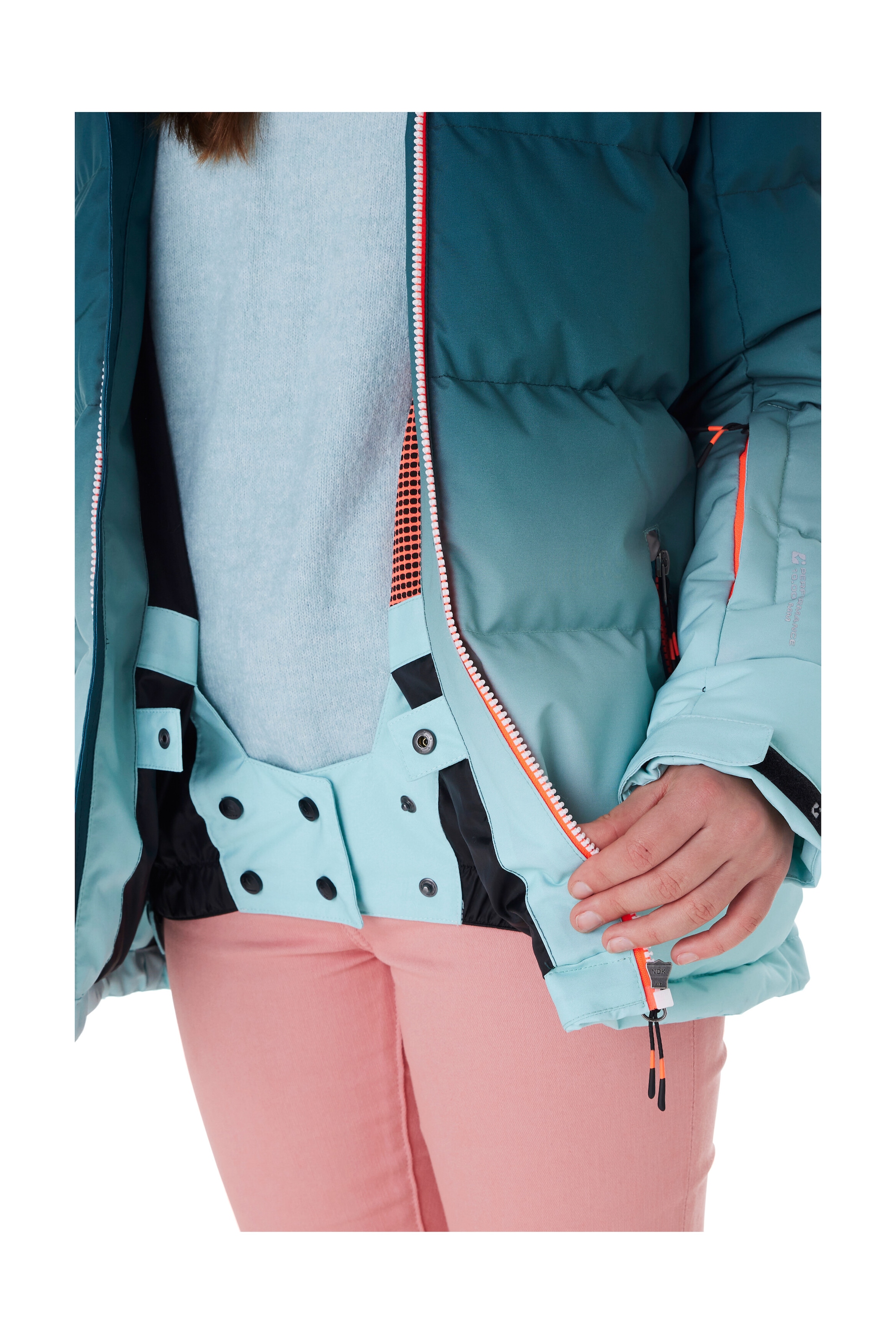 Killtec Skijacke »KSW 330 GRLS SKI QLTD JCKT« Wasserabweisende Winterjacke, atmungsaktiv, verstellbare Kapuze