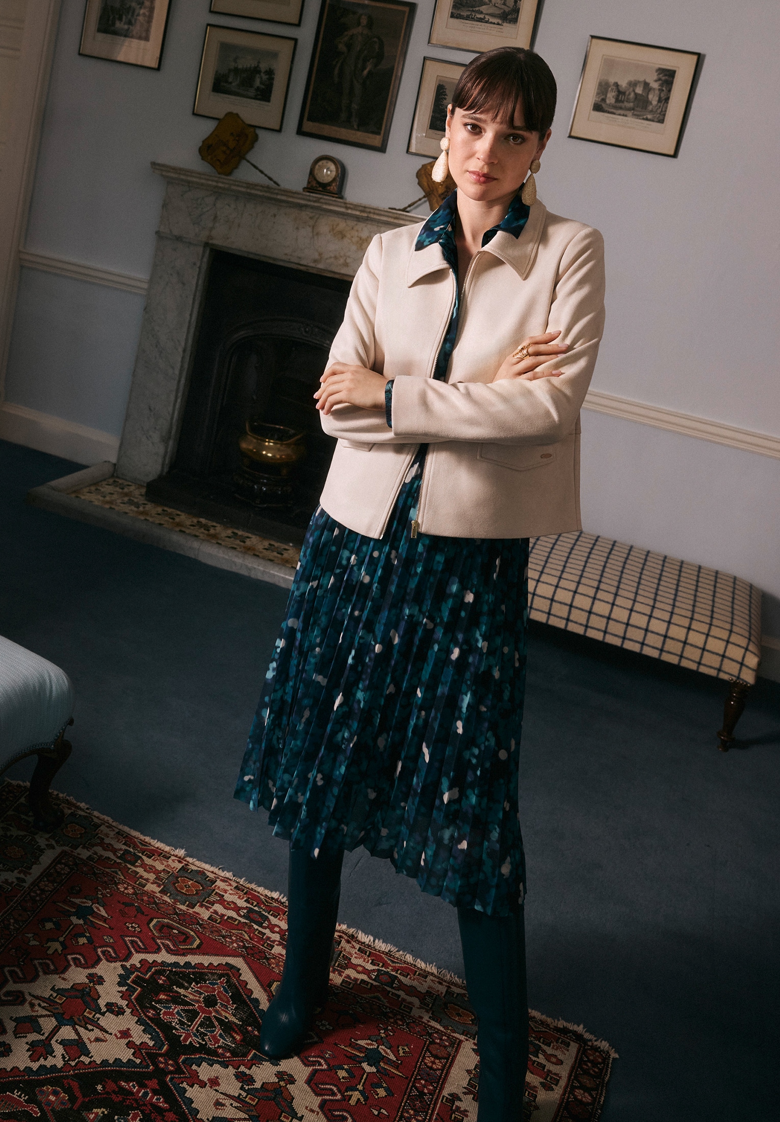 Betty&Co Midikleid »Midikleid mit Plissee«