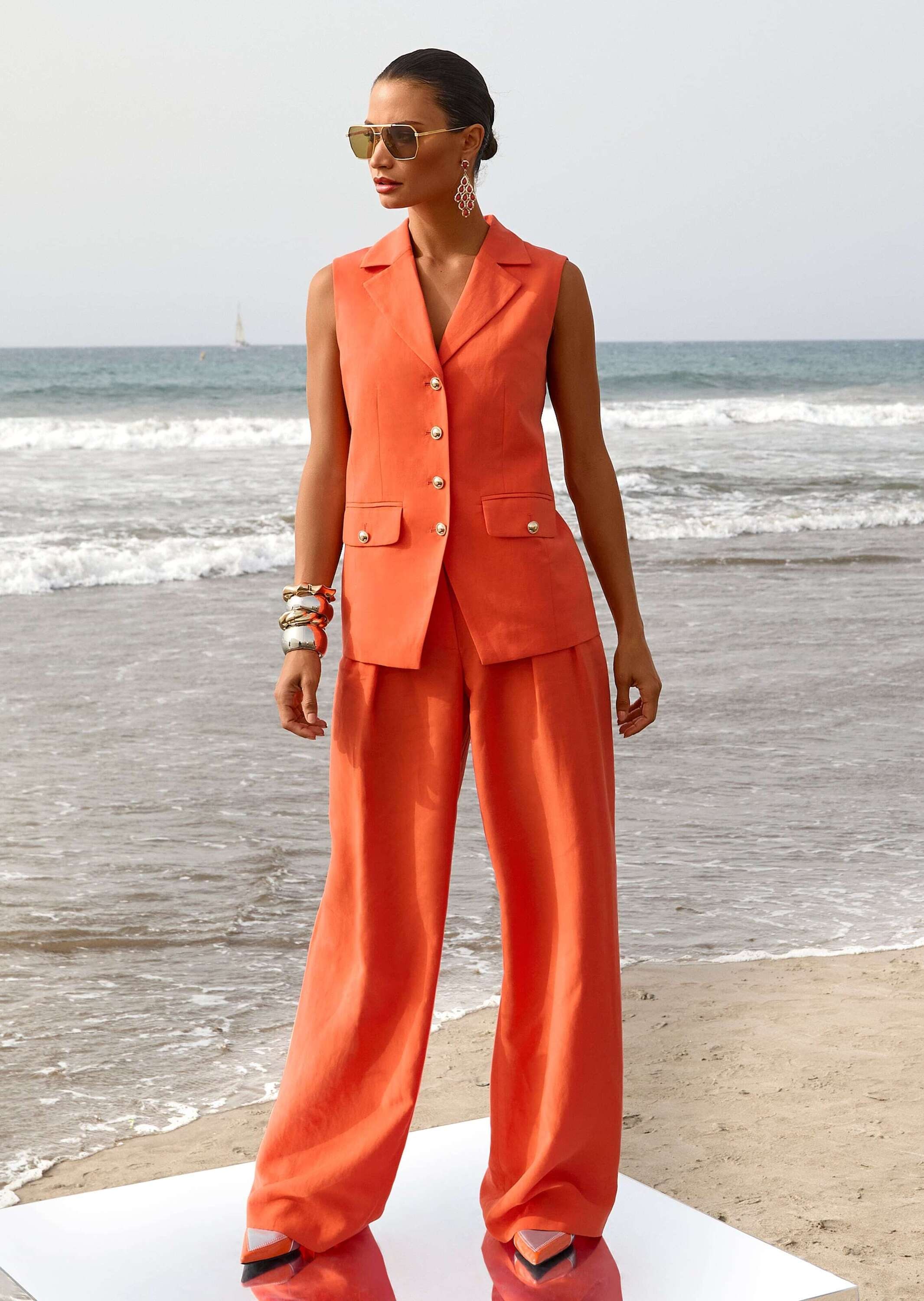 MADELEINE Stoffhose »Bundfaltenhose Leichte Sommerhose mit Formbund«