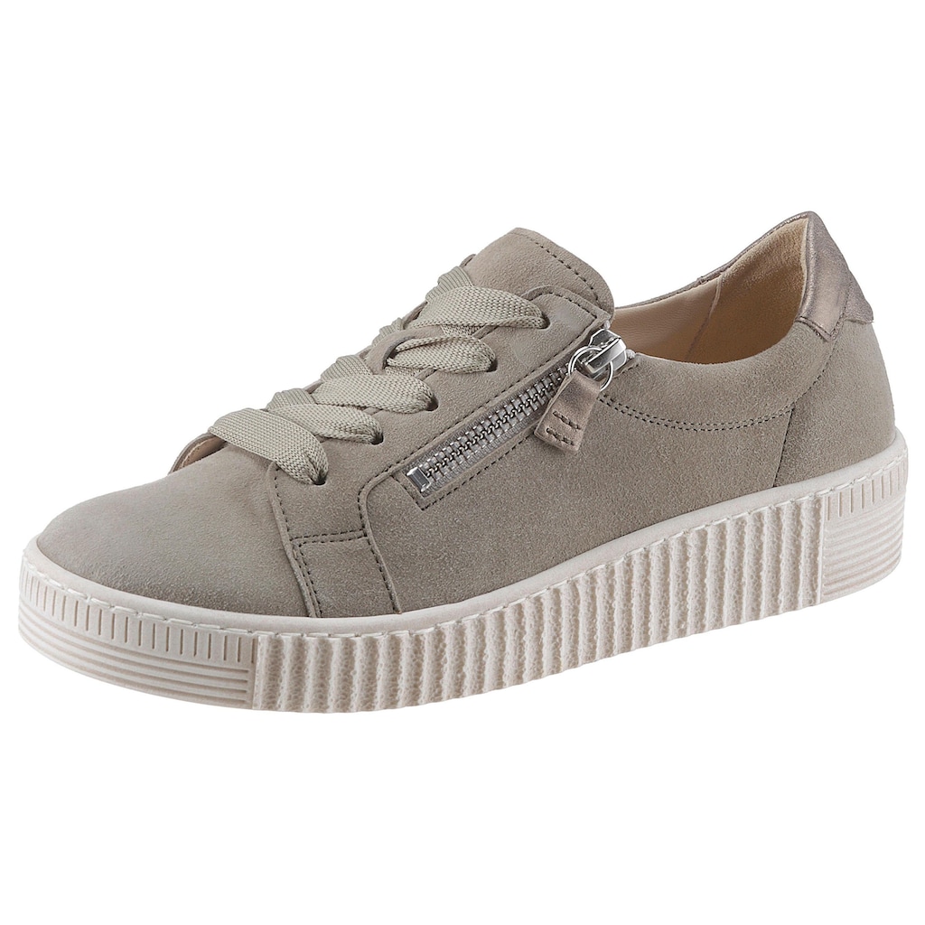 Gabor Plateausneaker, mit 3-cm-Plateausohle, Freizeitschuh, Halbschuh, Schnürschuh