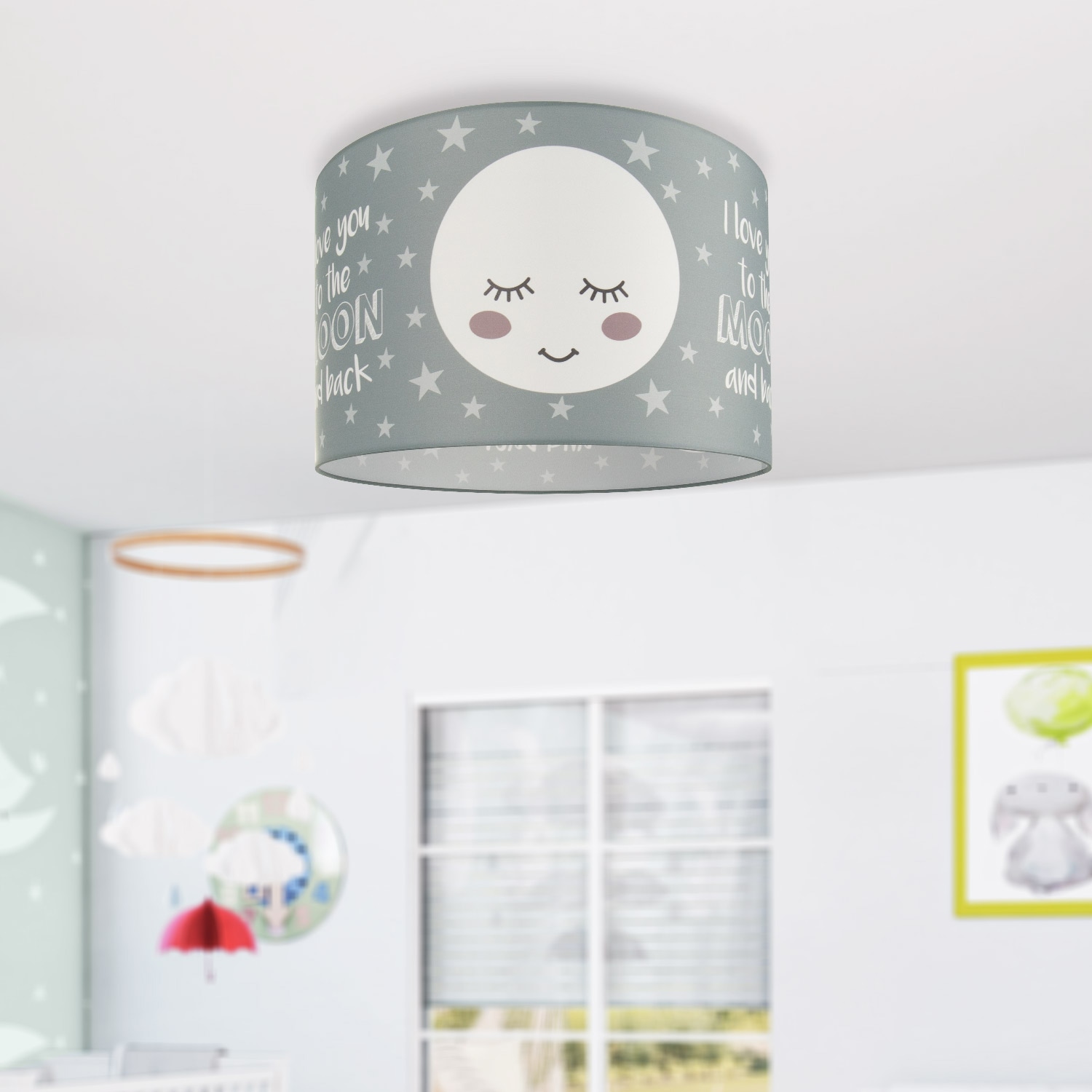 Paco Home Deckenleuchte »Aleyna 103«, 1 flammig-flammig, Kinderlampe Deckenlampe LED Kinderzimmer Lampe Mond-Motiv, E27