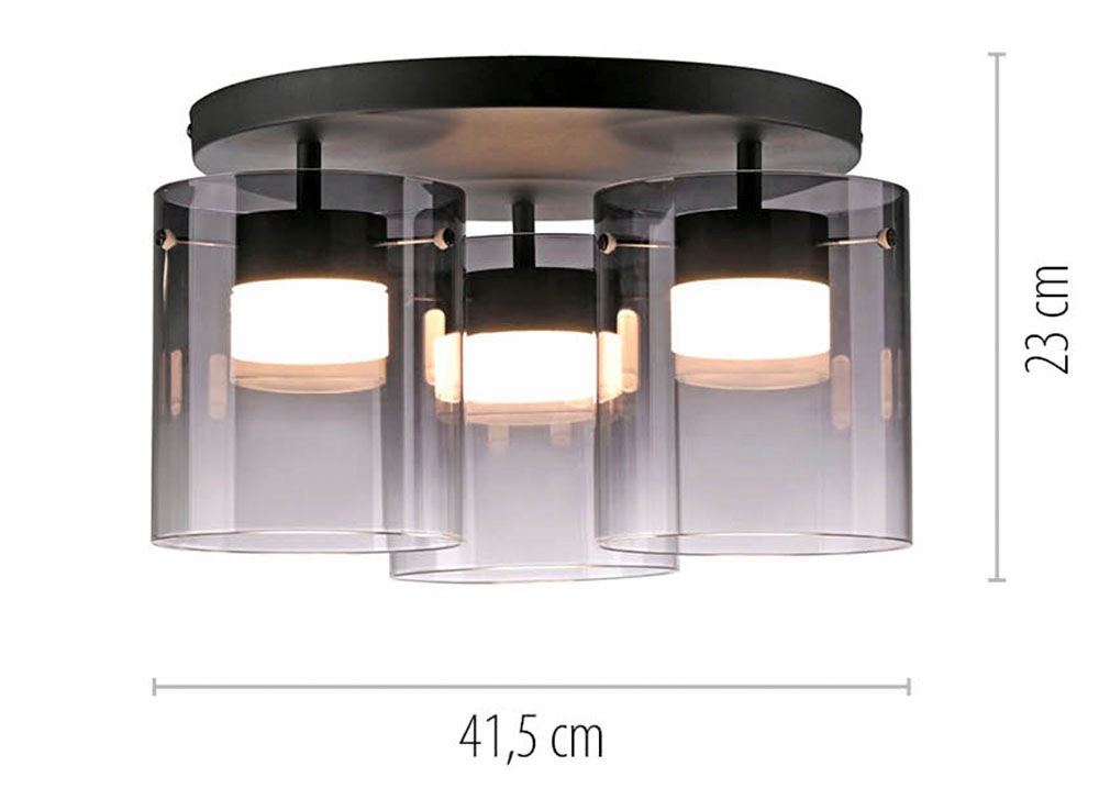 JUST LIGHT LED Deckenleuchte »ELIO« LED-Board 1 Stk. Warmweiß 3-Stufen Dimmer, Switchmo