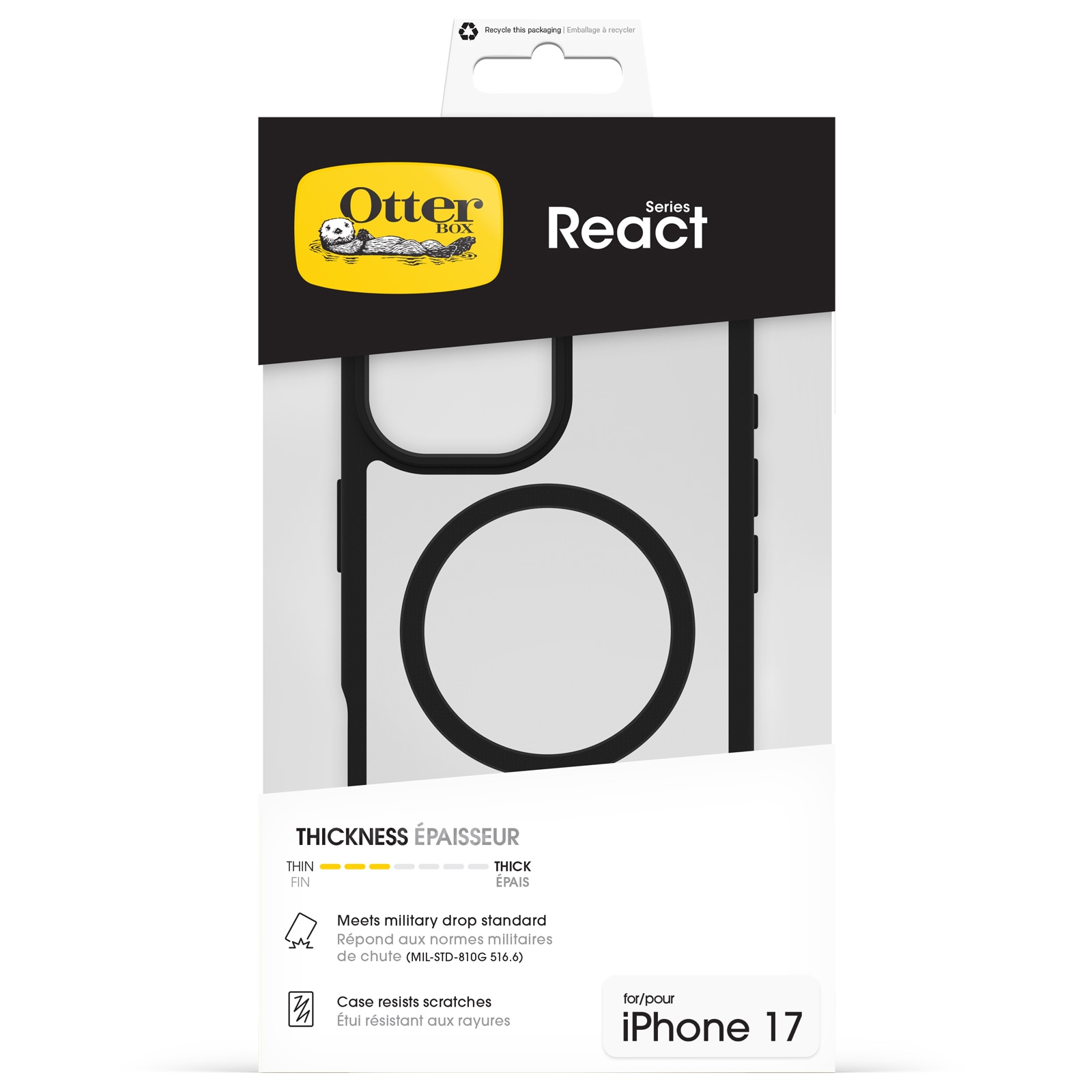 Otterbox Handyhülle »React Series MagSafe Compatible für Apple iPhone 17« Apple iPhone 17 Backcover, Schutzhülle, Handyschutzhülle, Case, Schutzcase, stoßfest
