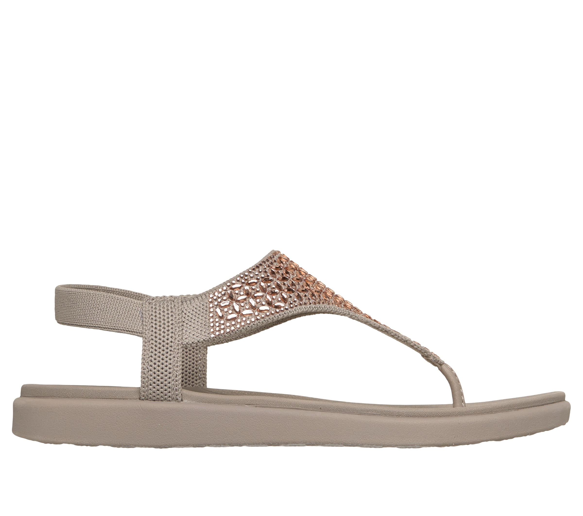 Skechers Sandale »MEDITATION LUXE«  Sommerschuh, Zehentrenner, Strandschuh mit Glitzersteinchen