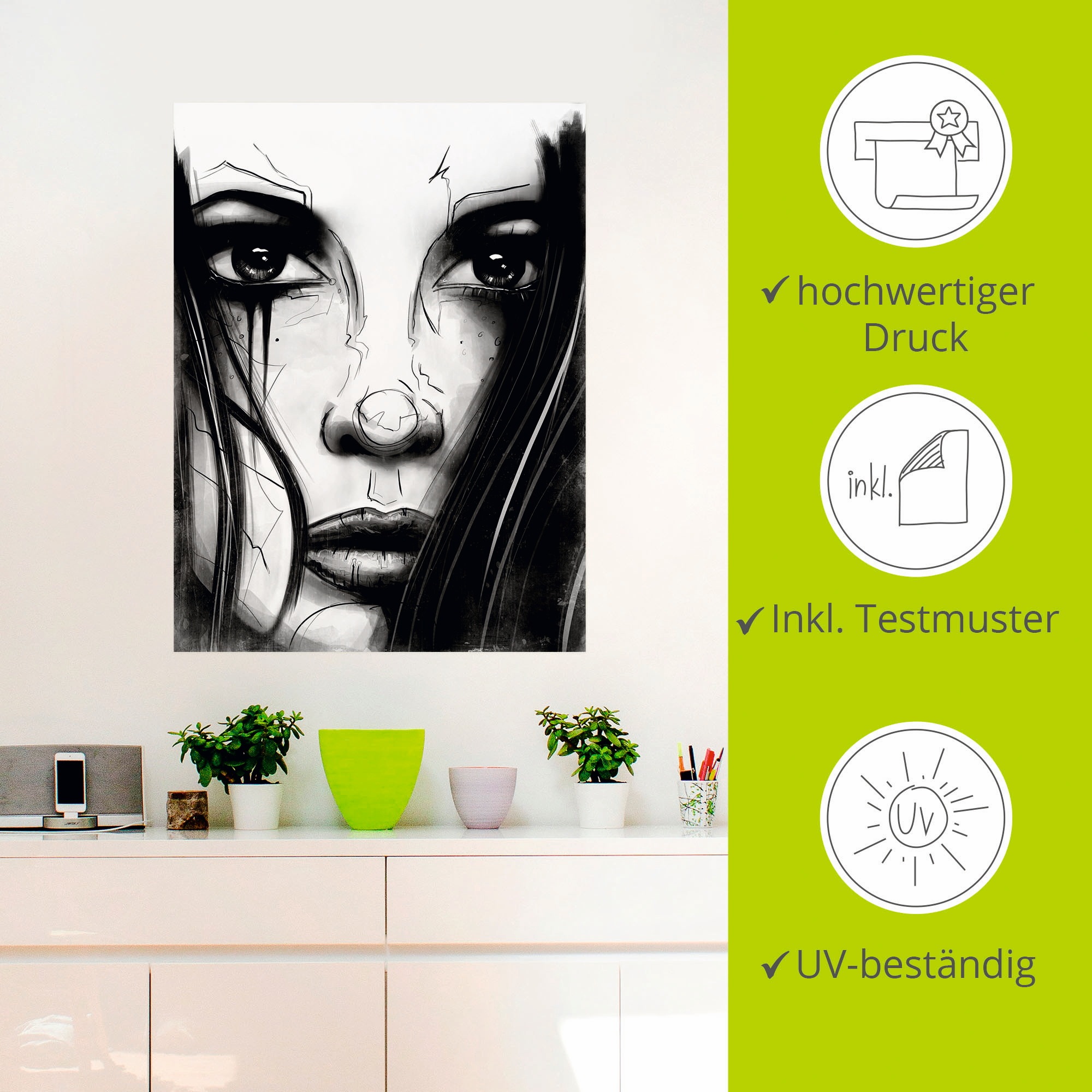 Artland Wandbild »Augenblick«, Portrait, (1 St.), als Poster, Wandaufkleber in verschied. Größen
