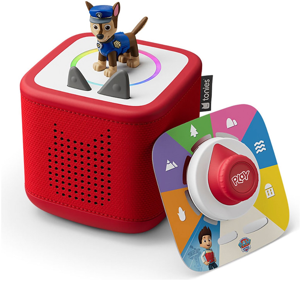 Tonies Lautsprecher »Toniebox 2 Play Set Paw Patrol Chase« Stereo (Bluetooth NFC WLAN Beleuchtungseffekte Kabellos Sleep Timer Wecker )...