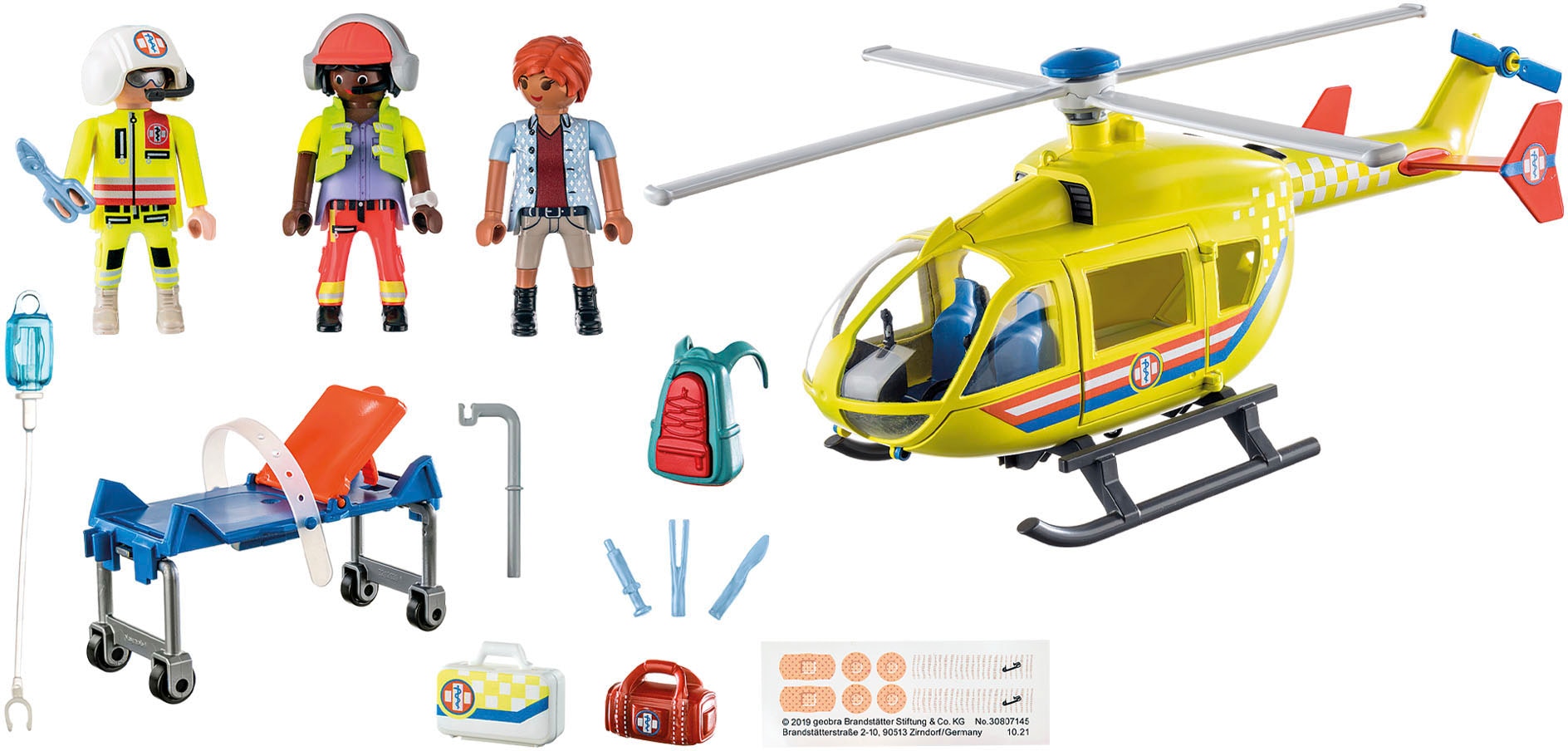 Playmobil® Konstruktions-Spielset »Rettungshelikopter (71203), My City Life«, Made in Europe