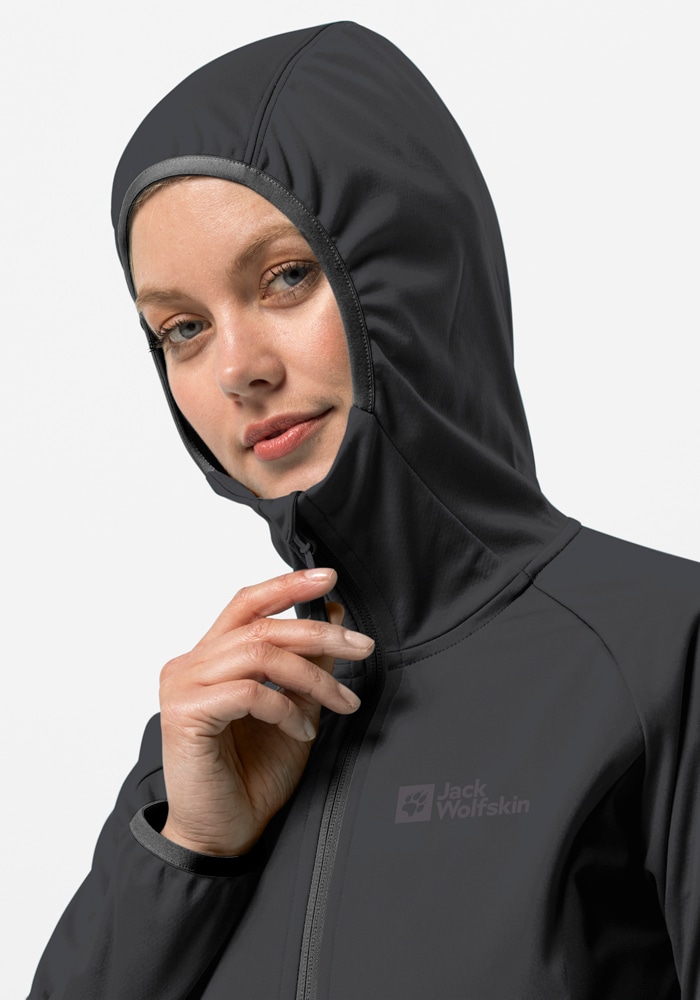 Jack Wolfskin Softshelljacke »GO HIKE SOFTSHELL W«, mit Kapuze