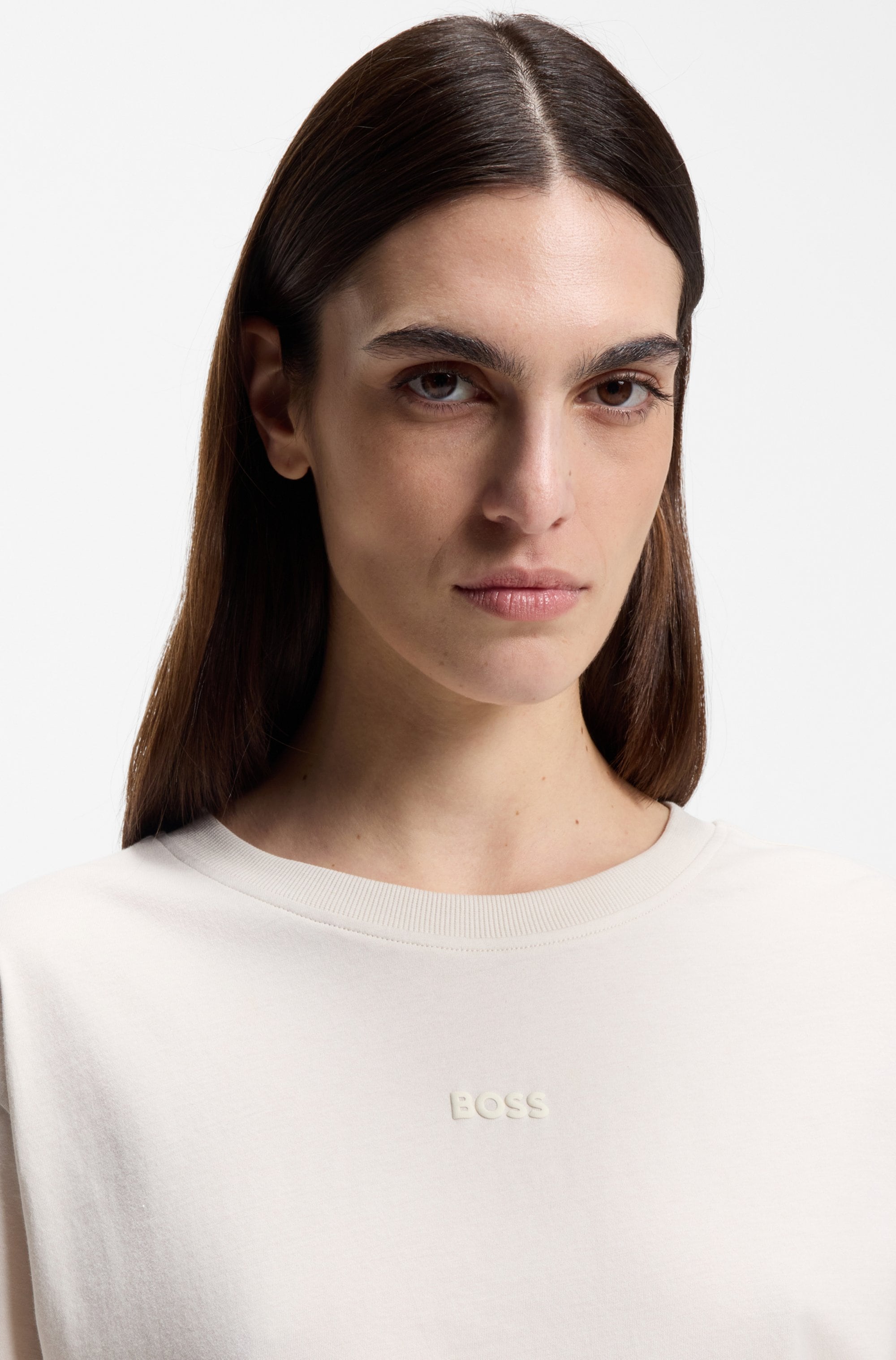 BOSS ORANGE T-Shirt »Enis Premium Damenmode« mit weiten Ärmeln