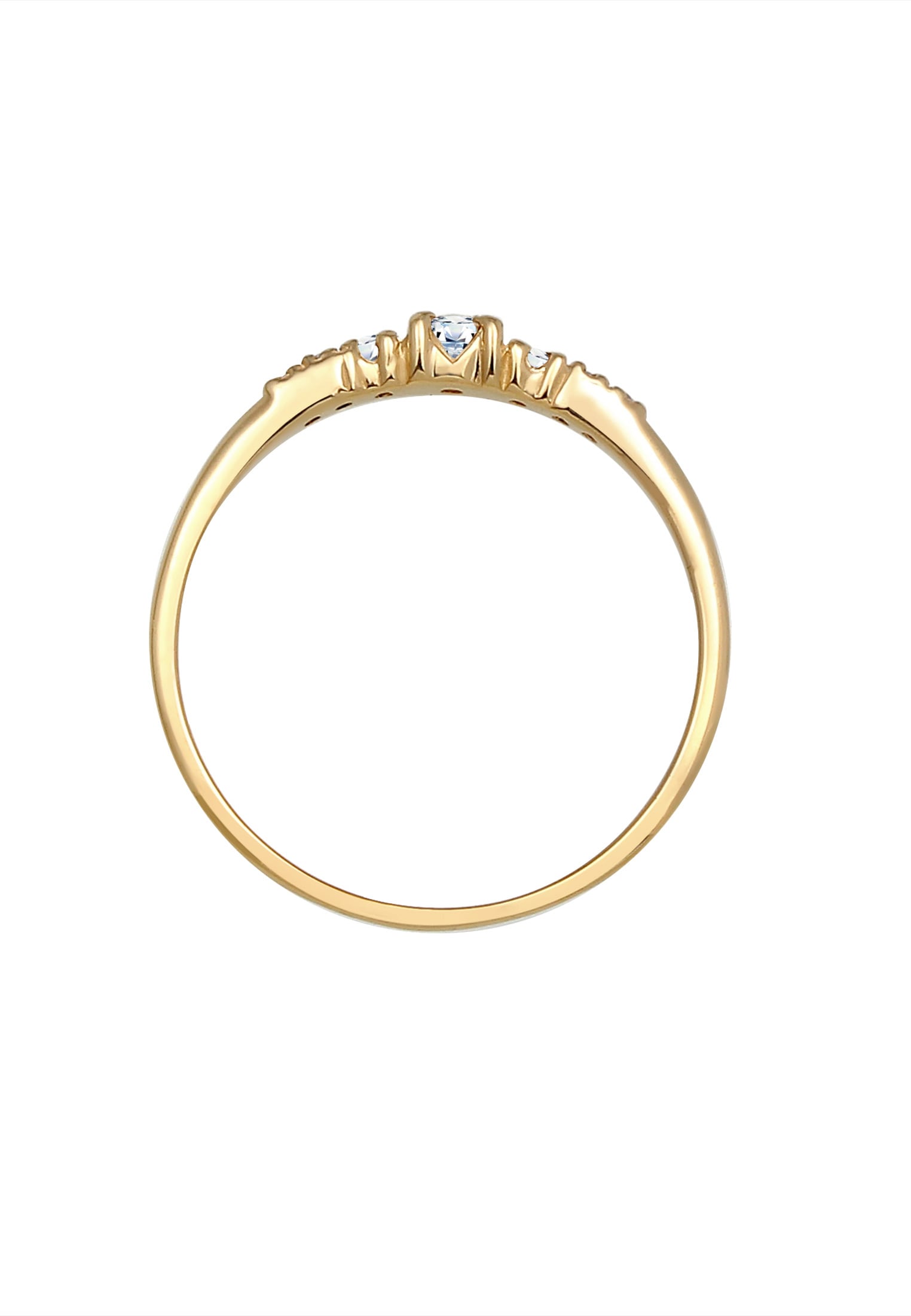 Elli DIAMONDS Verlobungsring »Ring Verlobung Diamanten (0.14 ct) 585 Gold«
