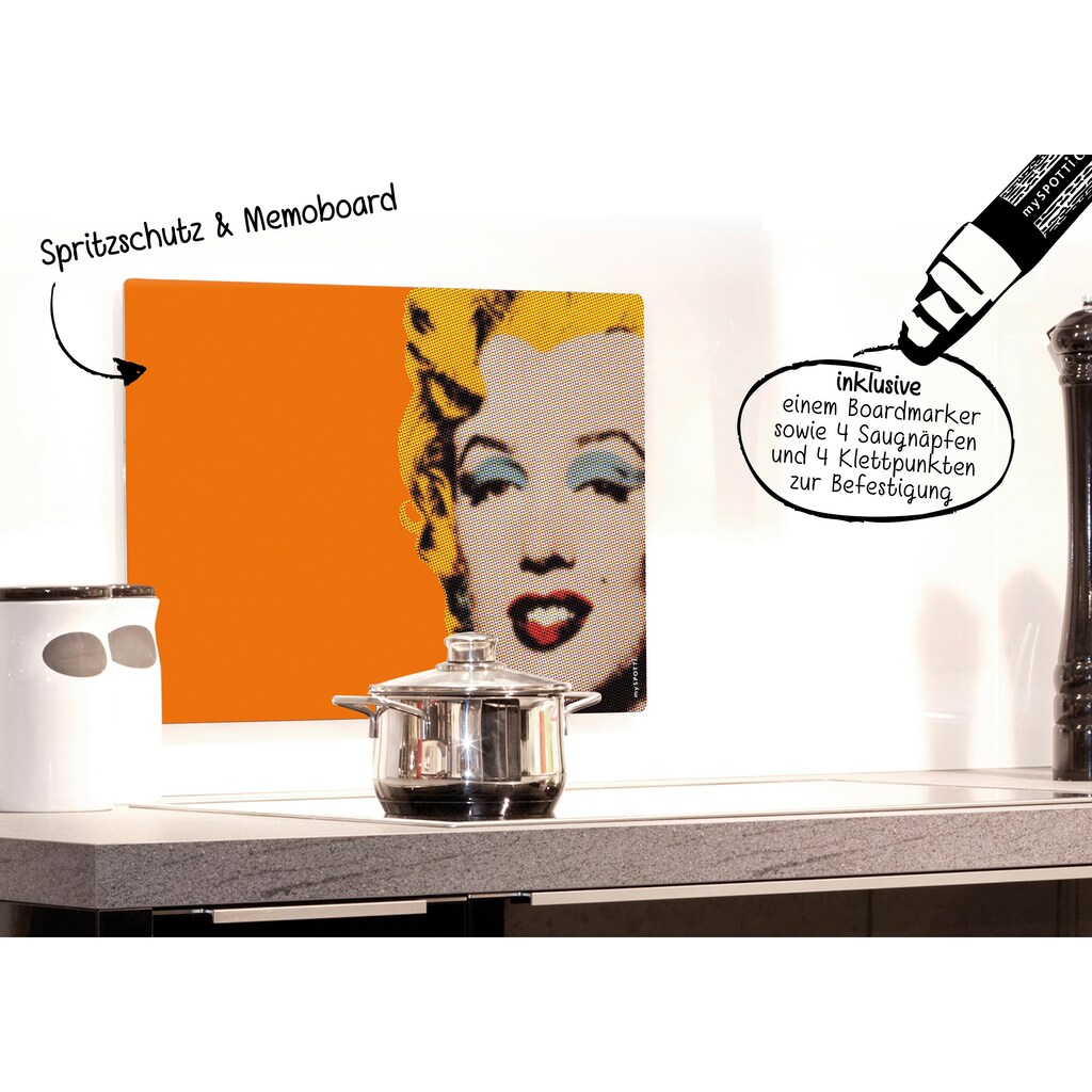 MySpotti Küchenrückwand »memo, Marilyn Monroe«