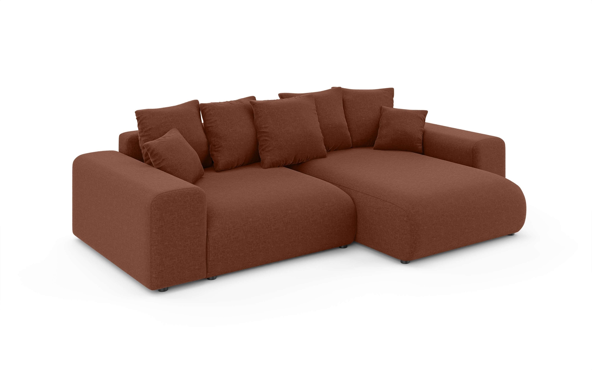 Home affaire Ecksofa »LAKESIDE mit Bettfunktion und Bettkasten, B/T/H 257/166/84 cm«, L-Form, Recamiere beidseitig montierbar, Wellenunterfederung