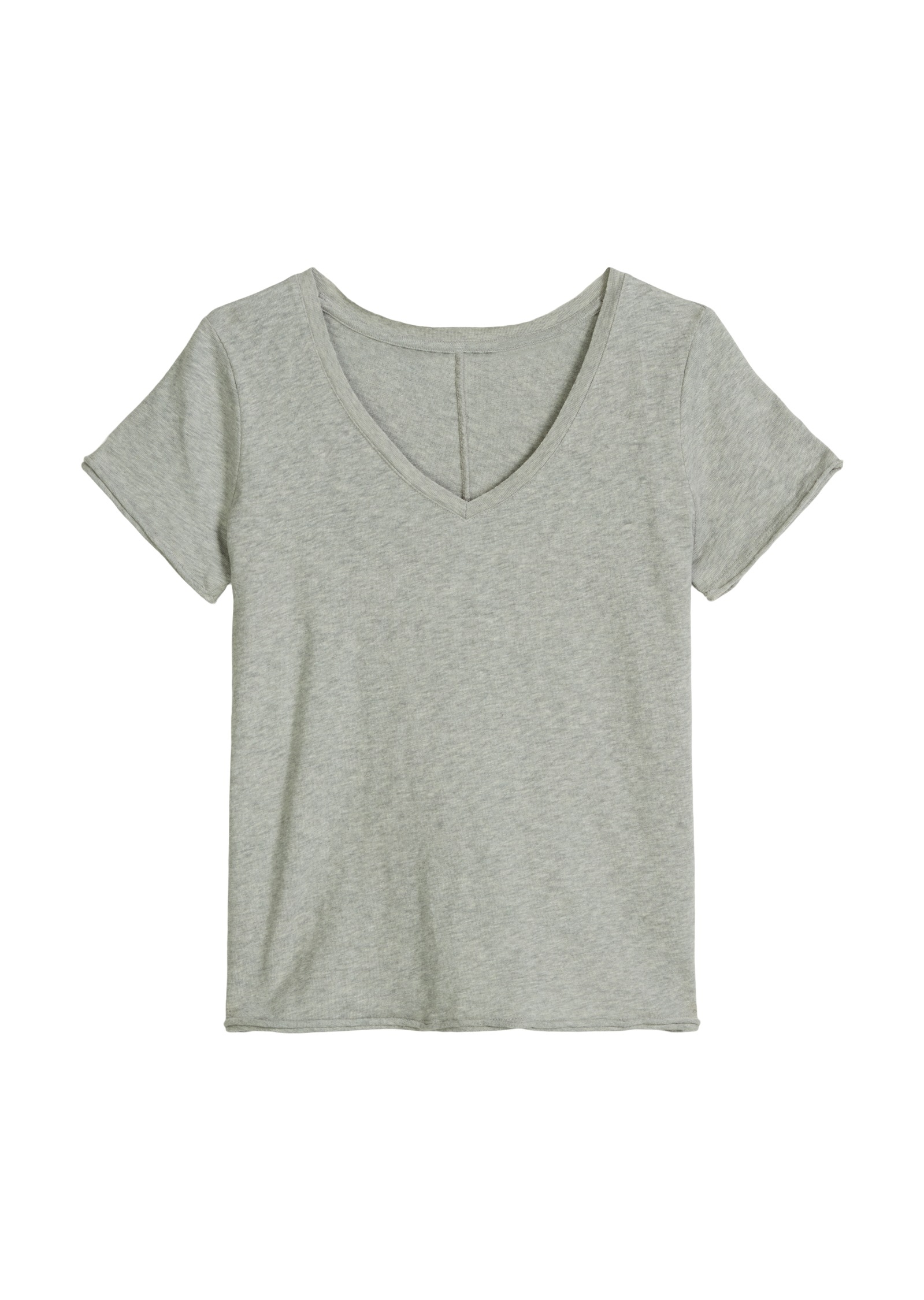 Marc O'Polo DENIM T-Shirt mit  abgerundetem V-Neck