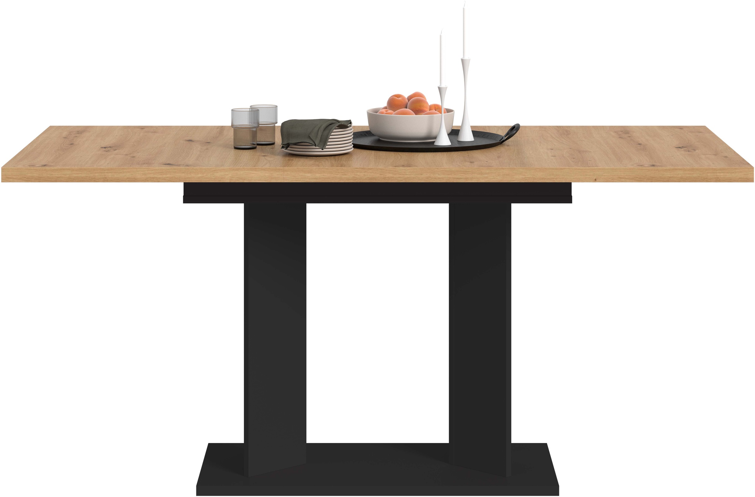 Home affaire Esstisch »GERO, 120-160 cm, ausziehbar, Säulengestell« in verschiedenen Ausführungen erhältlich, 1 Stk. tlg. Tisch, Esstisch, Esszimmer, Esszimmertisch, Küchetisch, Bartisch