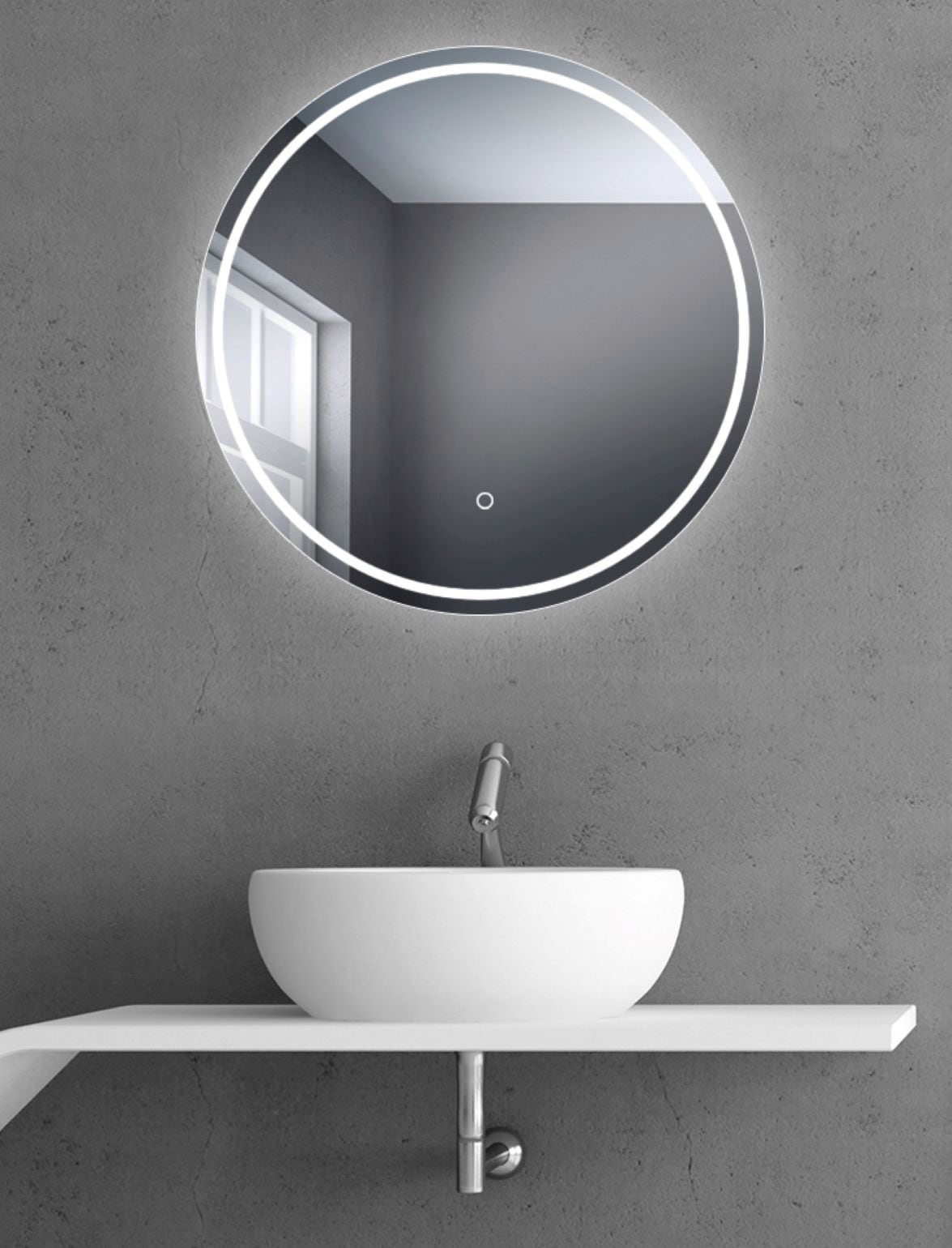 Talos Badspiegel »Moonshine« Durchmesser: 60 cm,, energiesparend, mit Sensorschalter