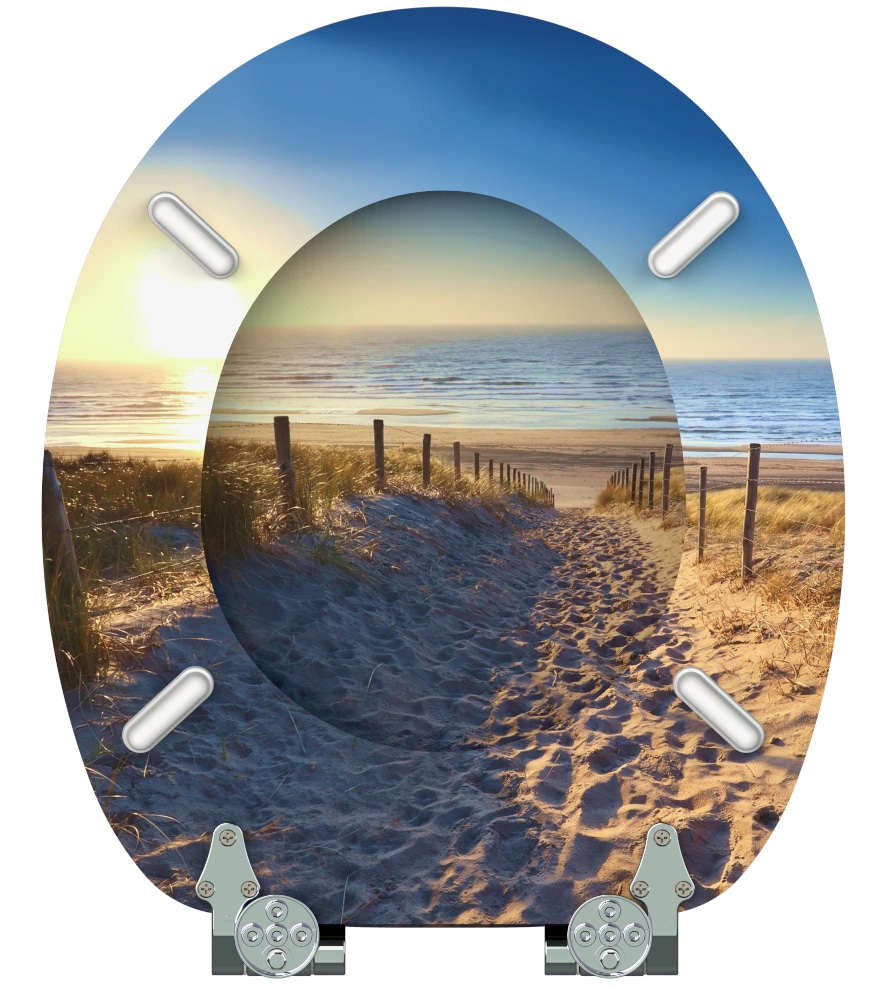 Sanilo Badaccessoire-Set »Düne« WC-Sitz, Badteppich, Stöpsel, Seifenspender und WC-Bürste