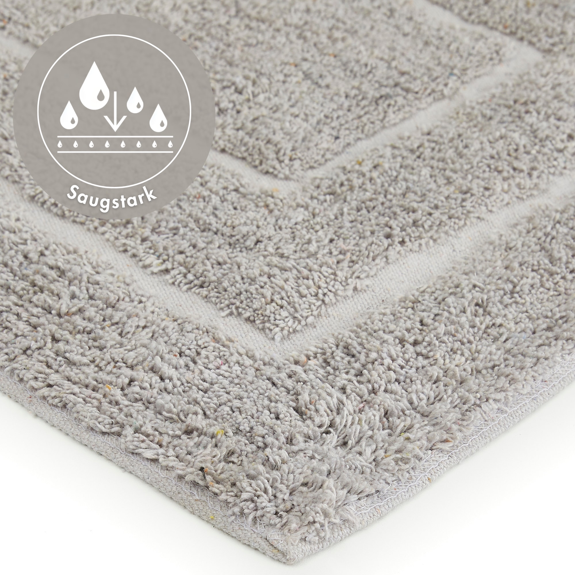 Andiamo Badematte »Havanna, 50x80 cm« Höhe 7,5 mm fußbodenheizungsgeeignet | schnell trocknend Badteppich, Uni Farben, Hoch-Tief Effekt, verschiedene Designs