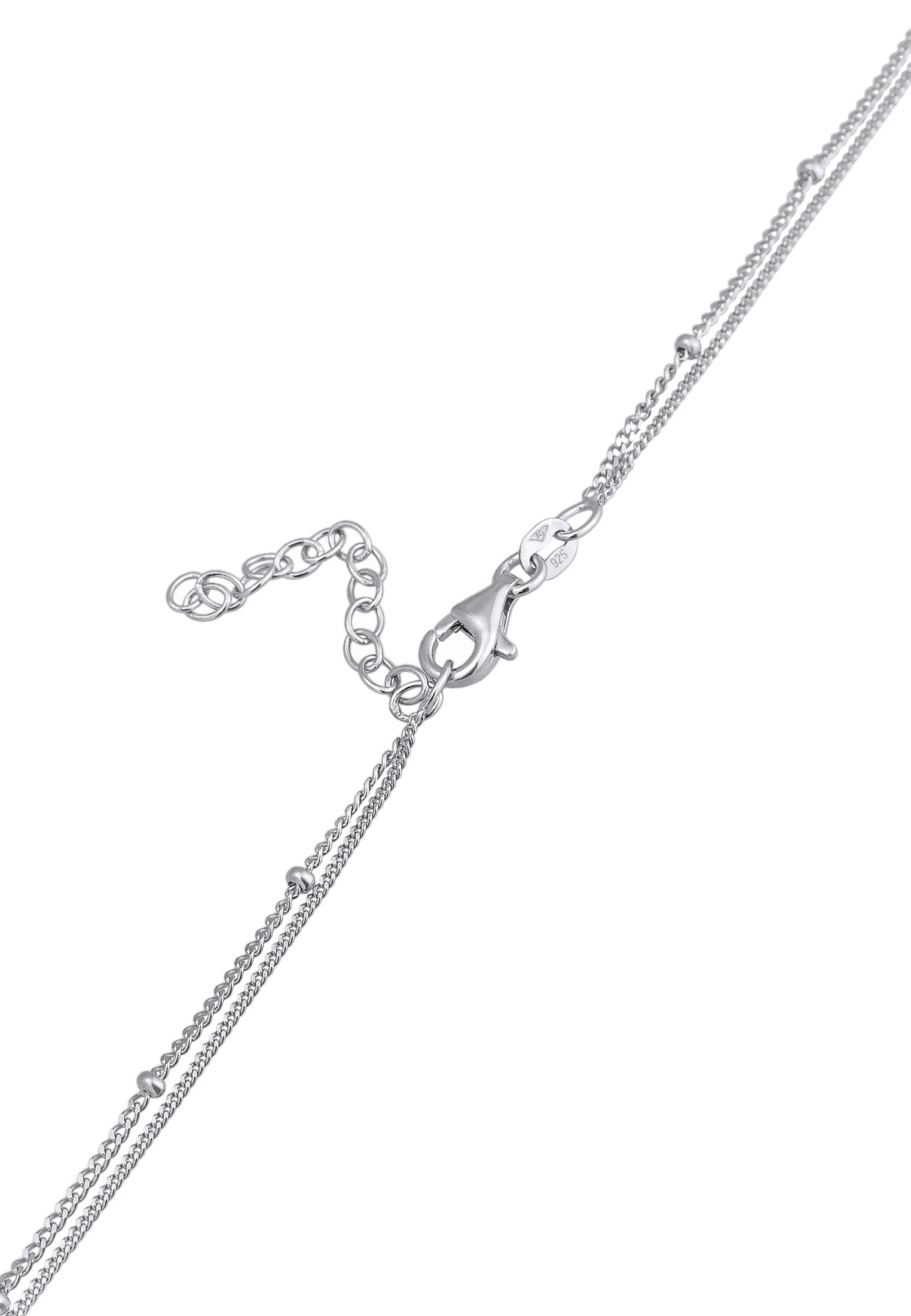 Elli Silberkette »Halskette Choker Layerkette Kreuz Zirkonia 925 Silber«