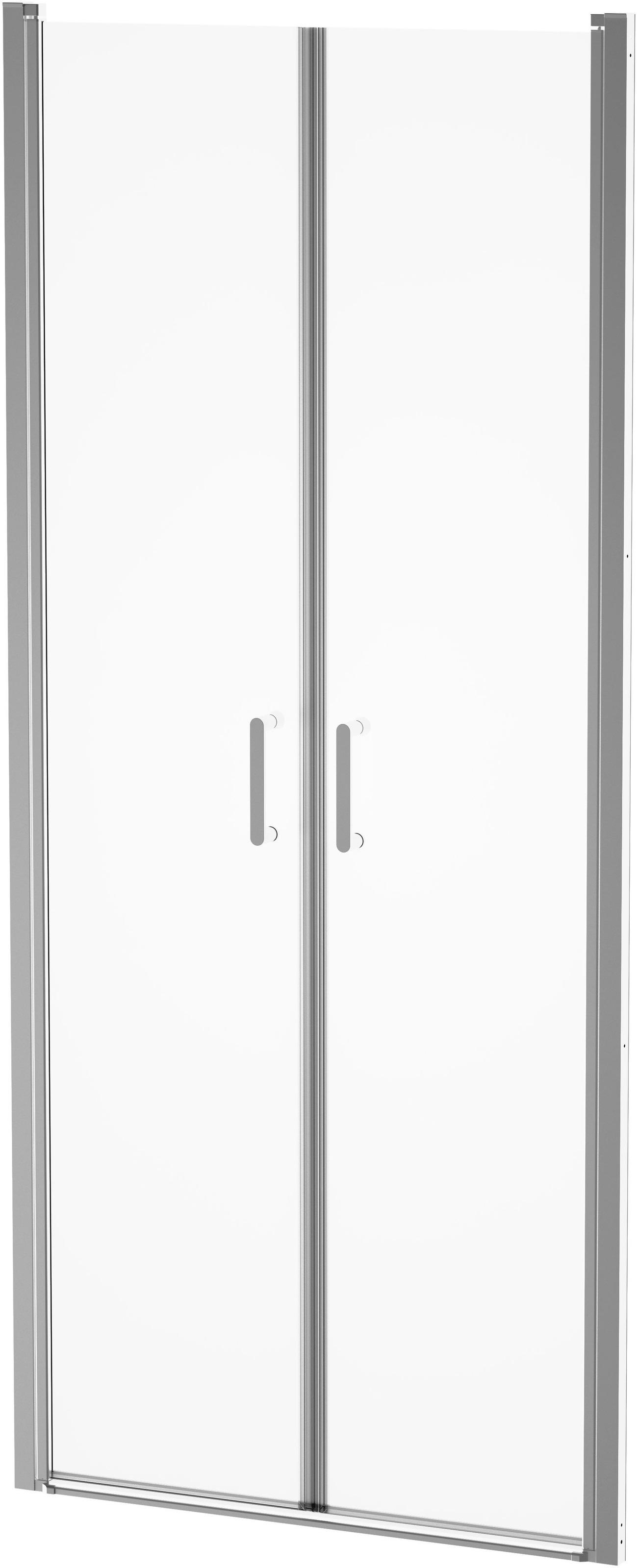 Marwell Dusch-Pendeltür »BRIGHT 90« seitenverkehrt aufbaubar, justierbares Wandprofil