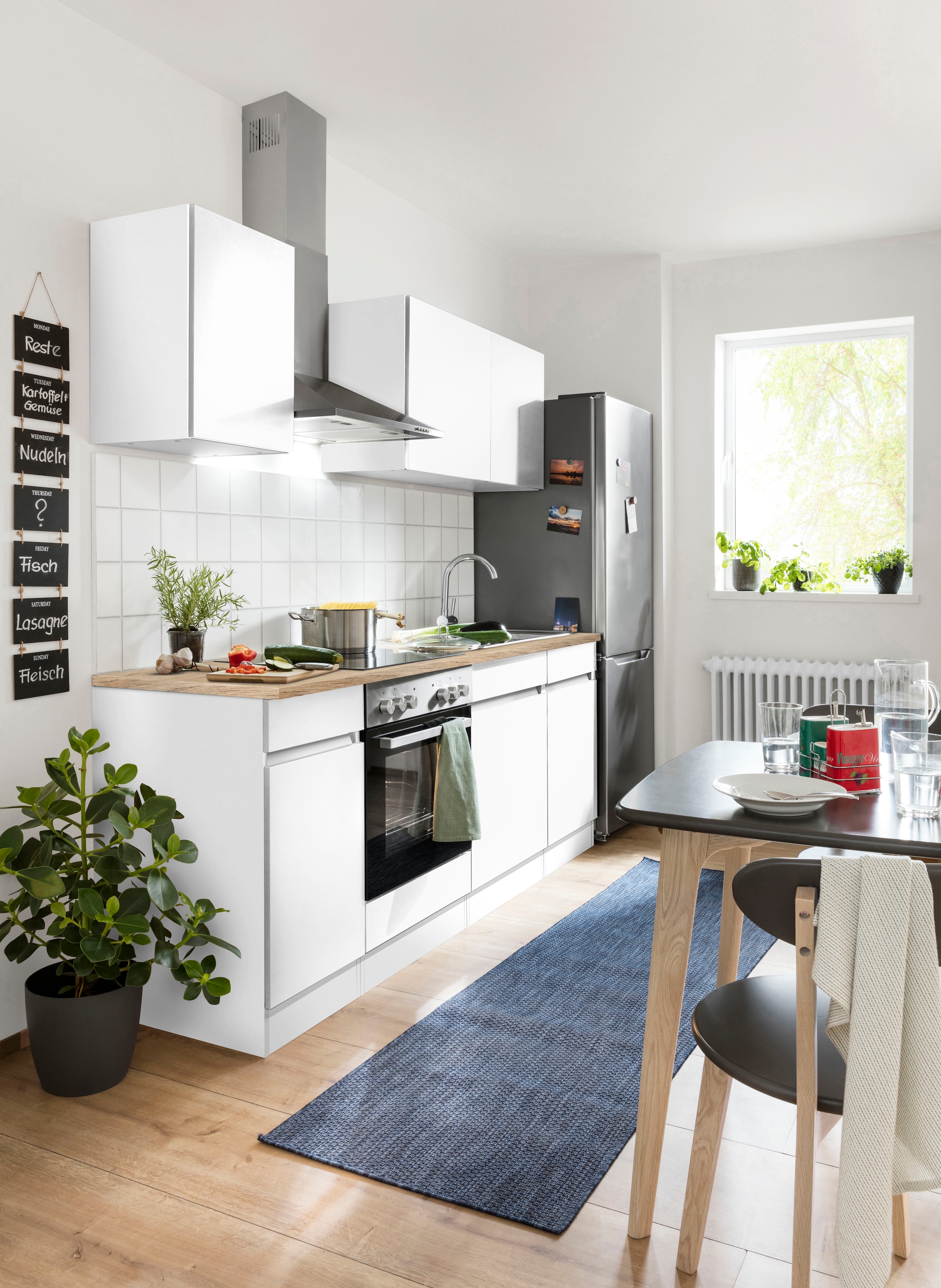 OPTIFIT Küchenzeile »Roth« Breite 210 cm, wahlweise mit E-Geräten, Push-to-Open-Funktion