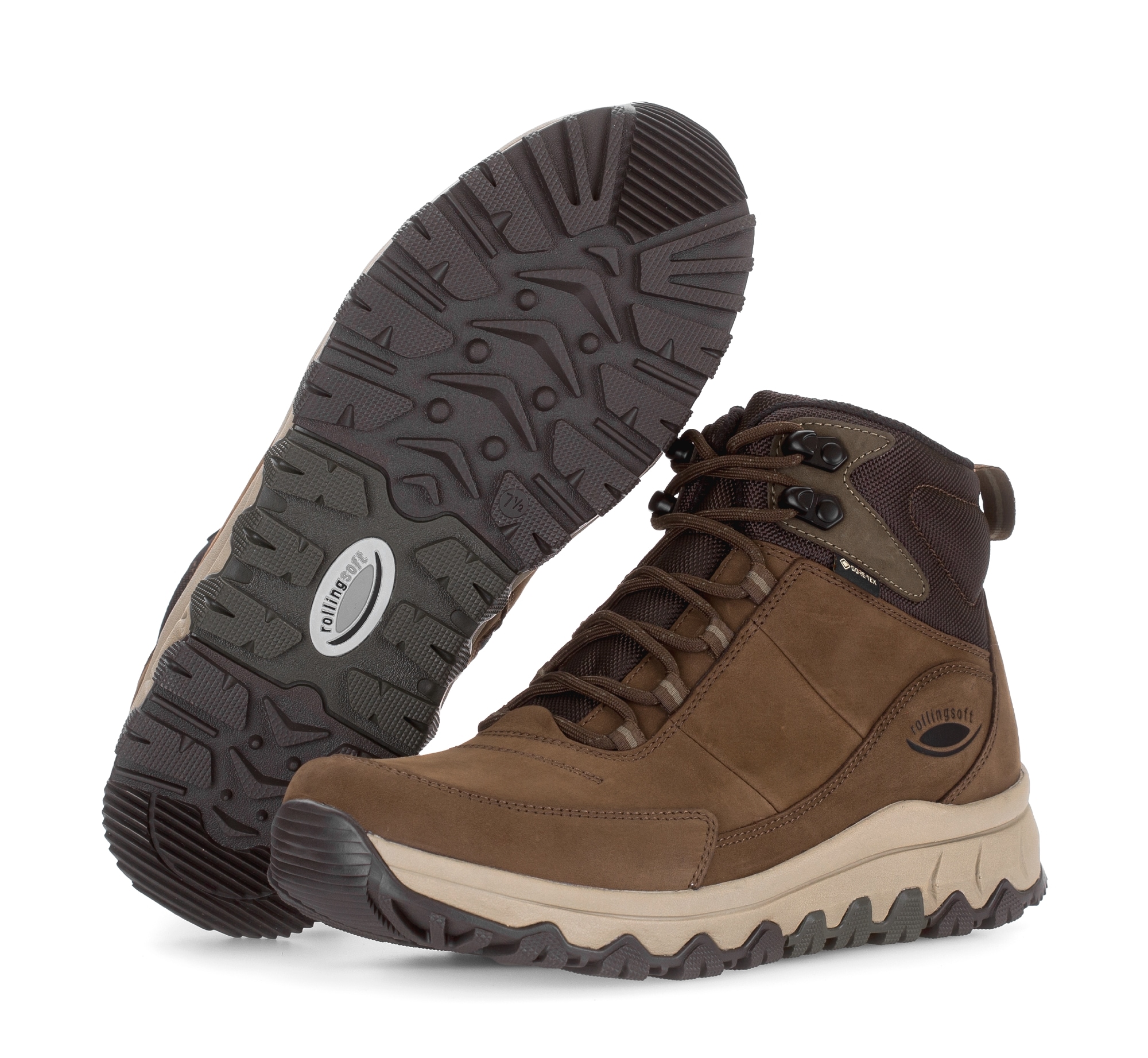 Gabor Rollingsoft Sneaker, Schnürboots, Komfortschuh mit Innenreißverschluss, G-Weite