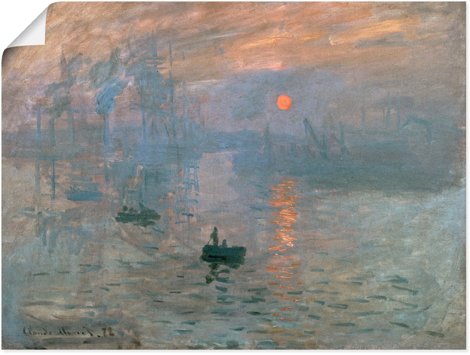 Wandbild »Impression (Sonnenaufgang). 1872«, Gewässer, (1 St.), als Leinwandbild,...