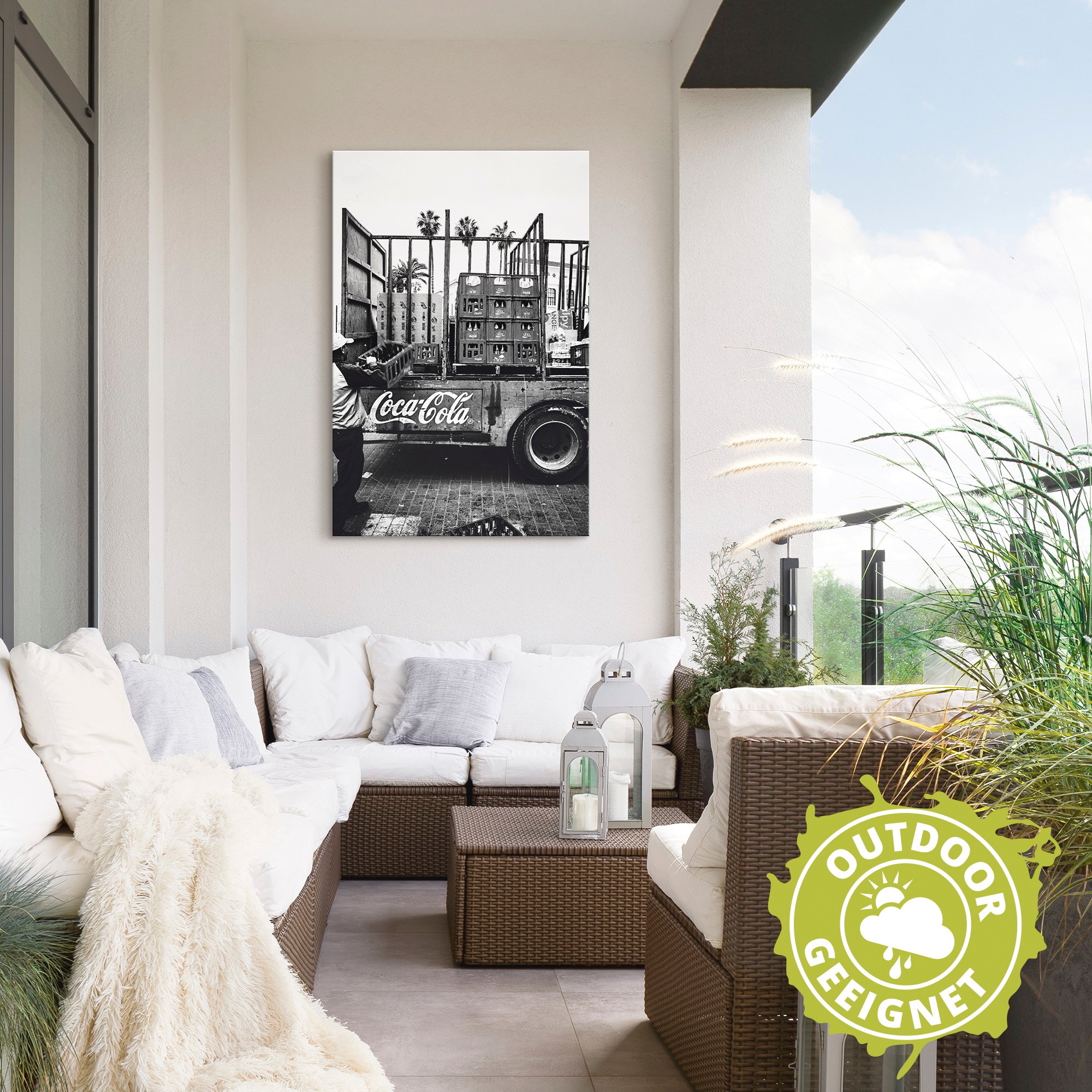 Artland Wandbild »CocaCola-LKW in El Jadida - Marokko«, Auto, (1 St.), als Alubild, Outdoorbild, Leinwandbild, Poster, Wandaufkleber