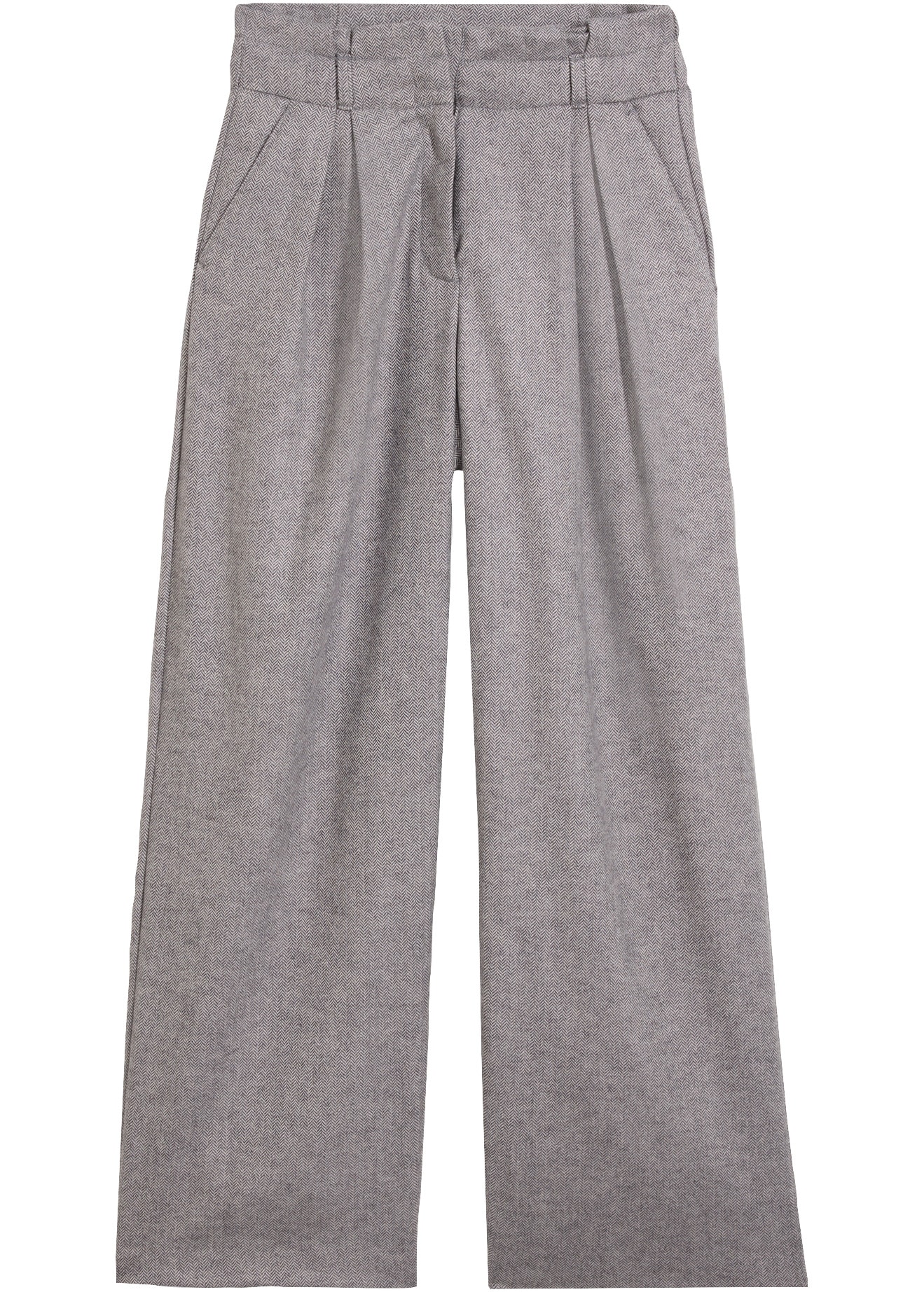 bonprix Bundfaltenhose  mit Wollanteil, weiche, weite Ausführung, Loose Fit, eleganter Stil